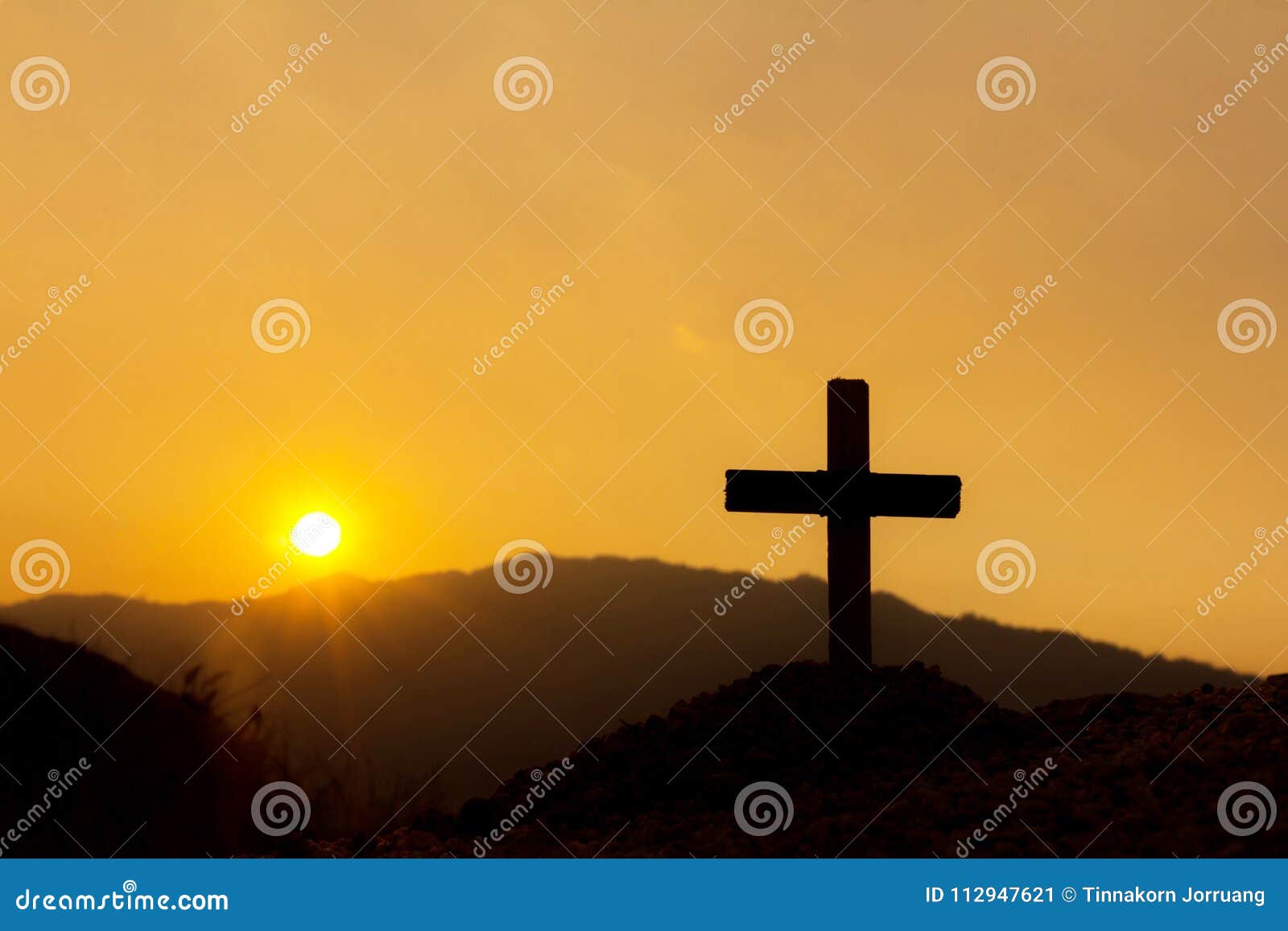 Crucifixion of Jesus Christ., Cross Silhouette on the Mountain a ...