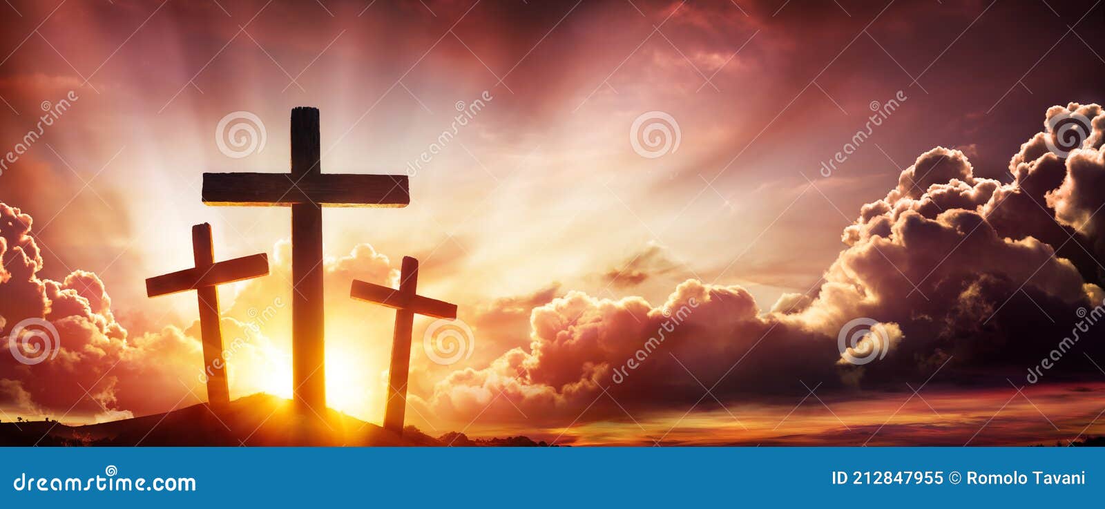 Crucifixion of Jesus Christ- Three Crosses Stock Image - Image of ...