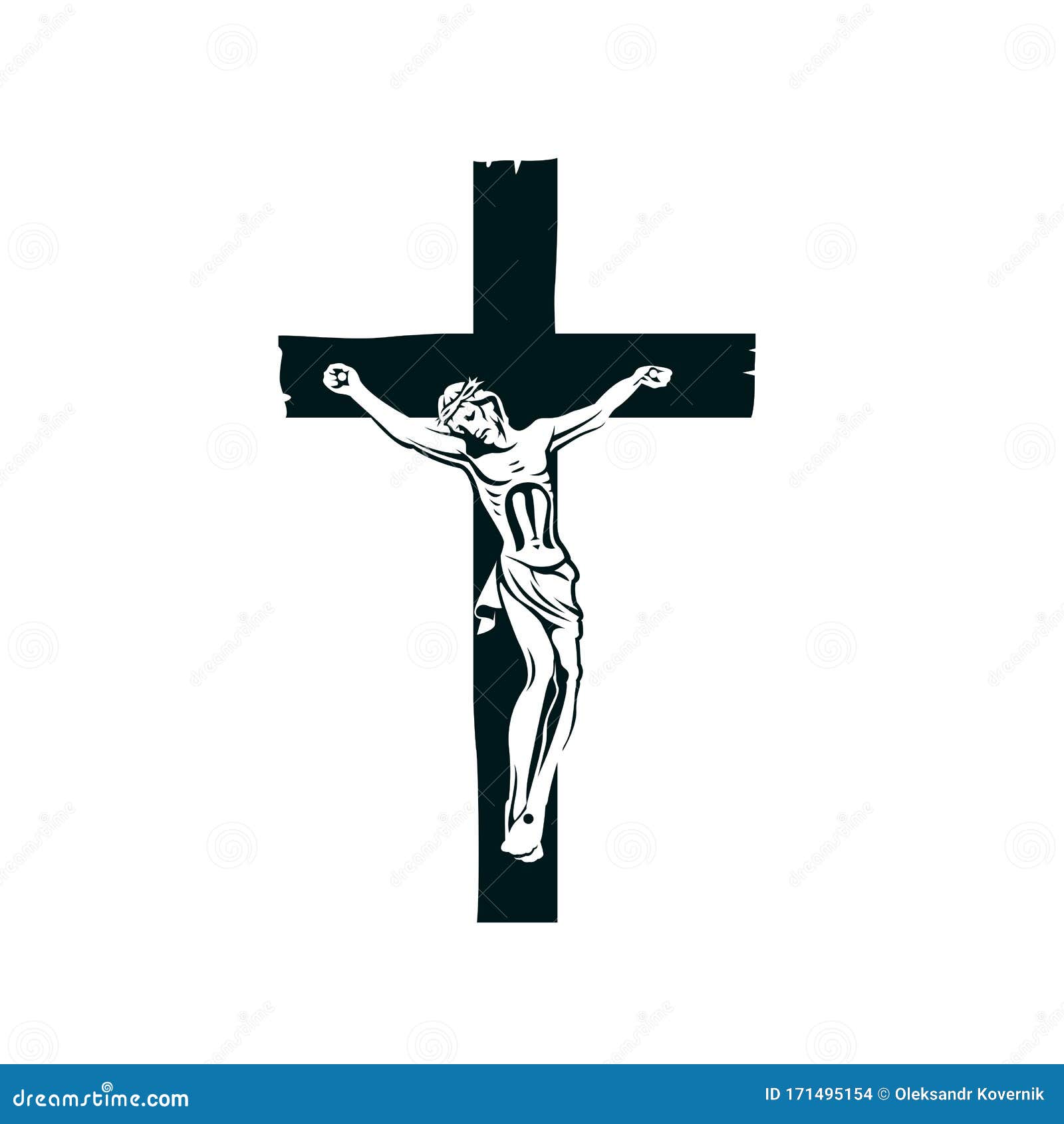 Crucifixion of Jesus on Cross Stock Vector - Illustration of logo ...