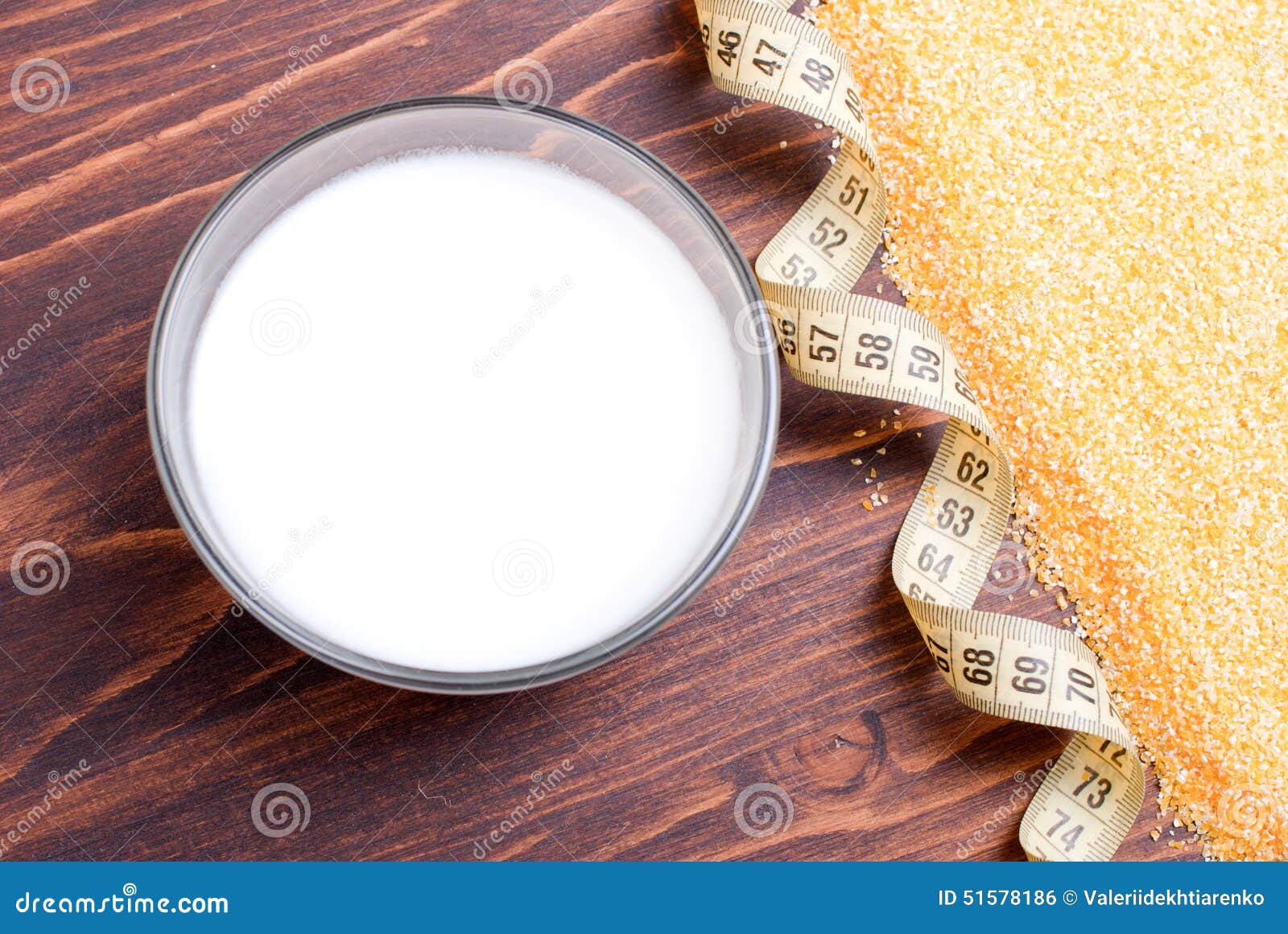 Crude Corn Grits on the Board Diet Food Stock Photo Image of garnish