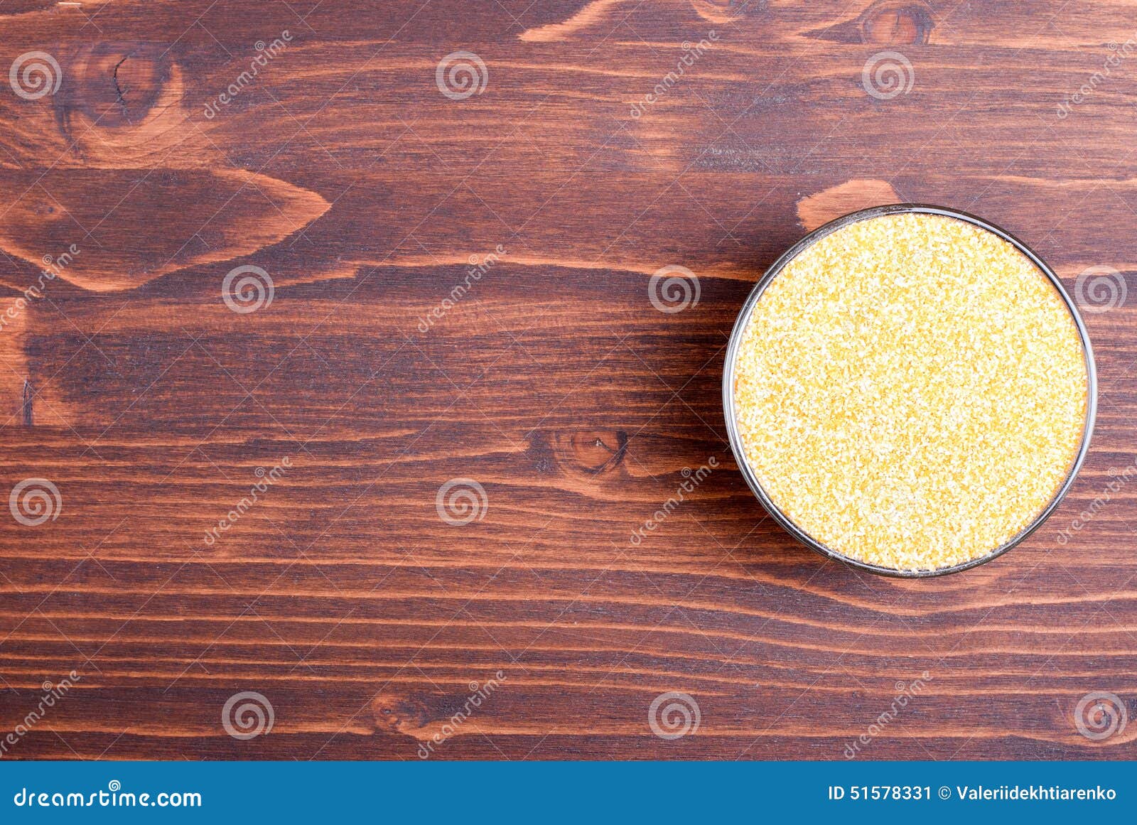 Crude Corn Grits on the Board Diet Food Stock Image Image of