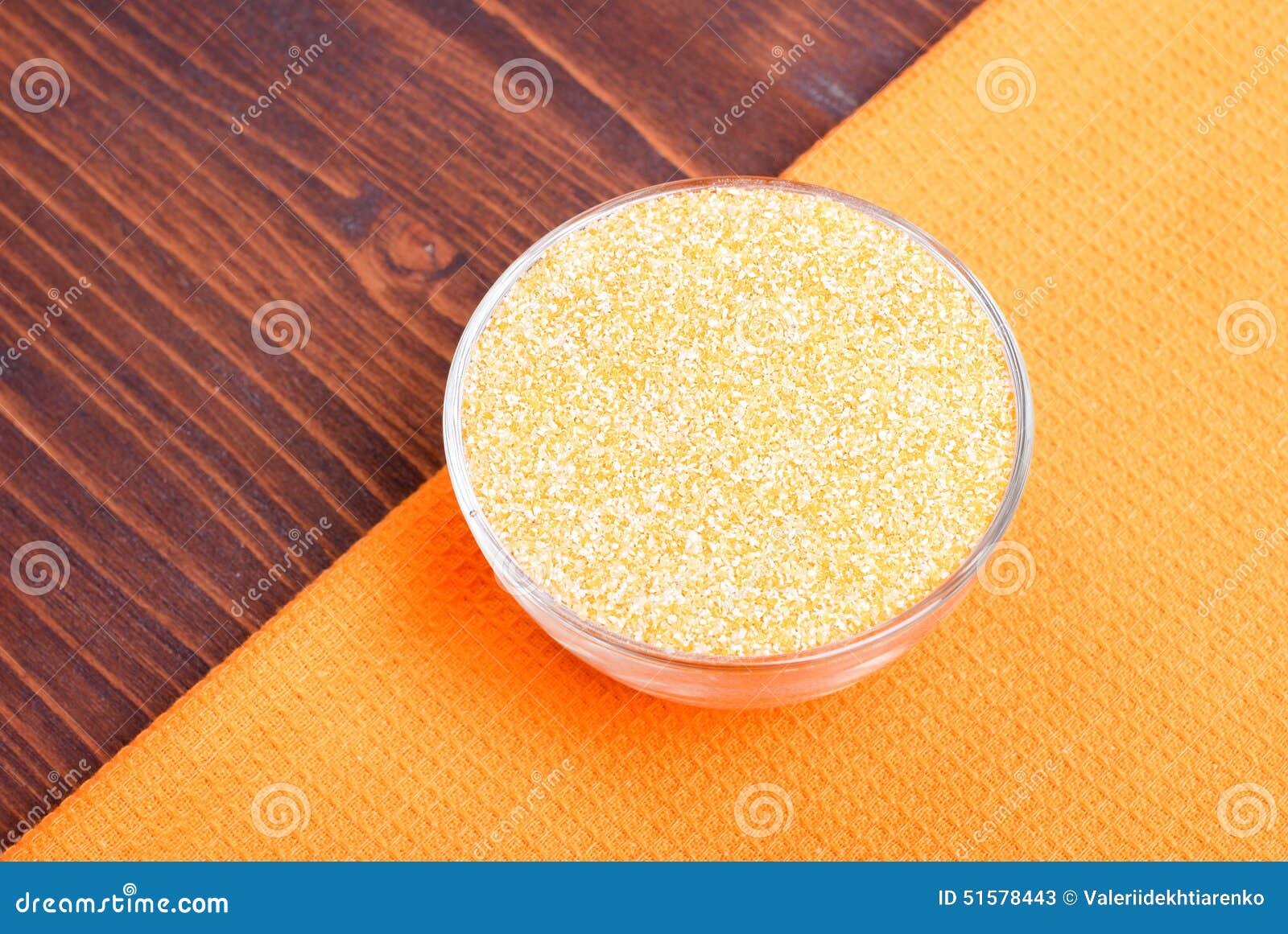 Crude Corn Grits on the Board Diet Food Stock Image Image of