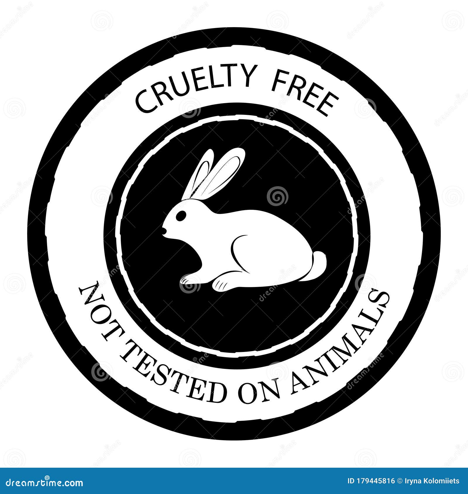 Cruelty Free. Rabbit Symbol with Lettering Cruelty Free Around Stock  Illustration - Illustration of protection, label: 179445816
