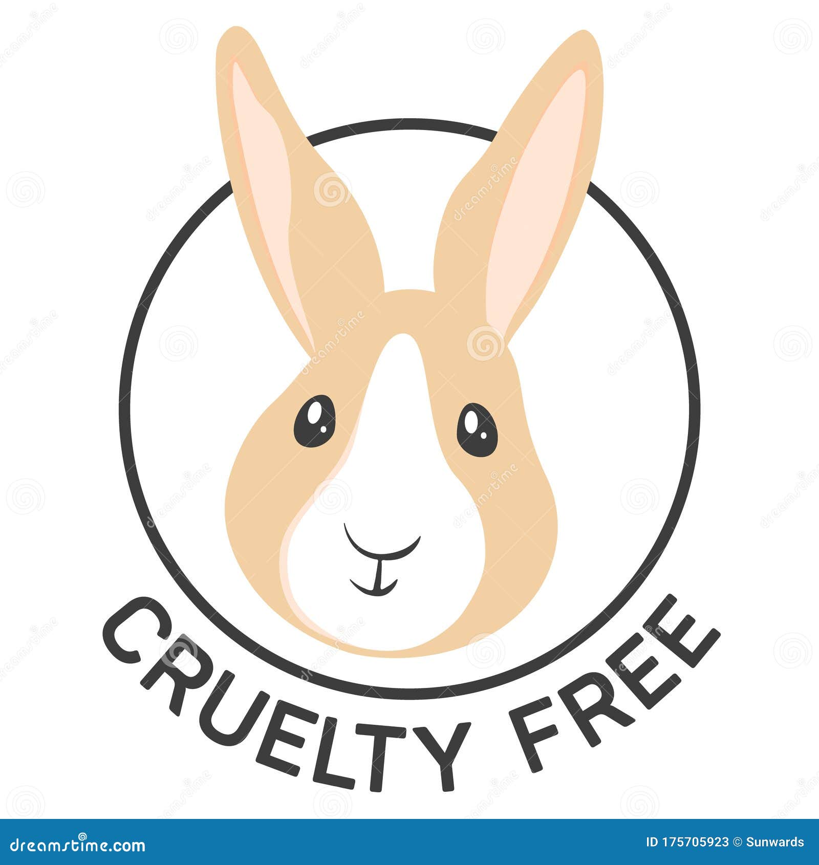 Download Cruelty Free Vegan Products Label With Rabbit Vector ...