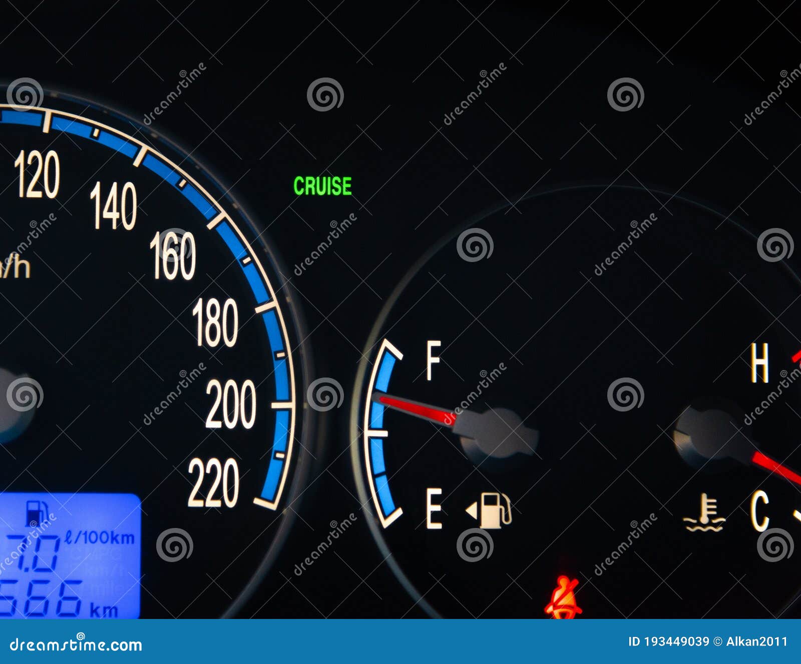 Cruise Control Light of a Modern SUV Stock Image Image of limit