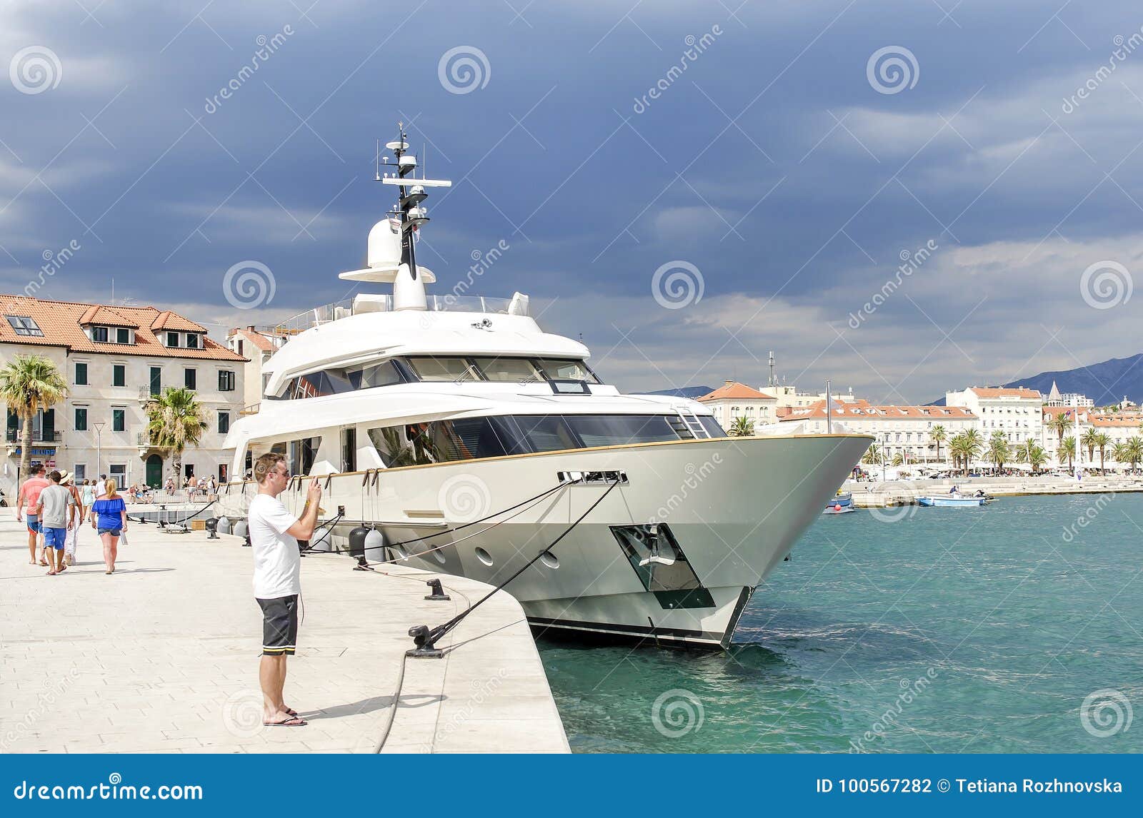 Cruise Liner in the Port of Split Croatia. Editorial Photography