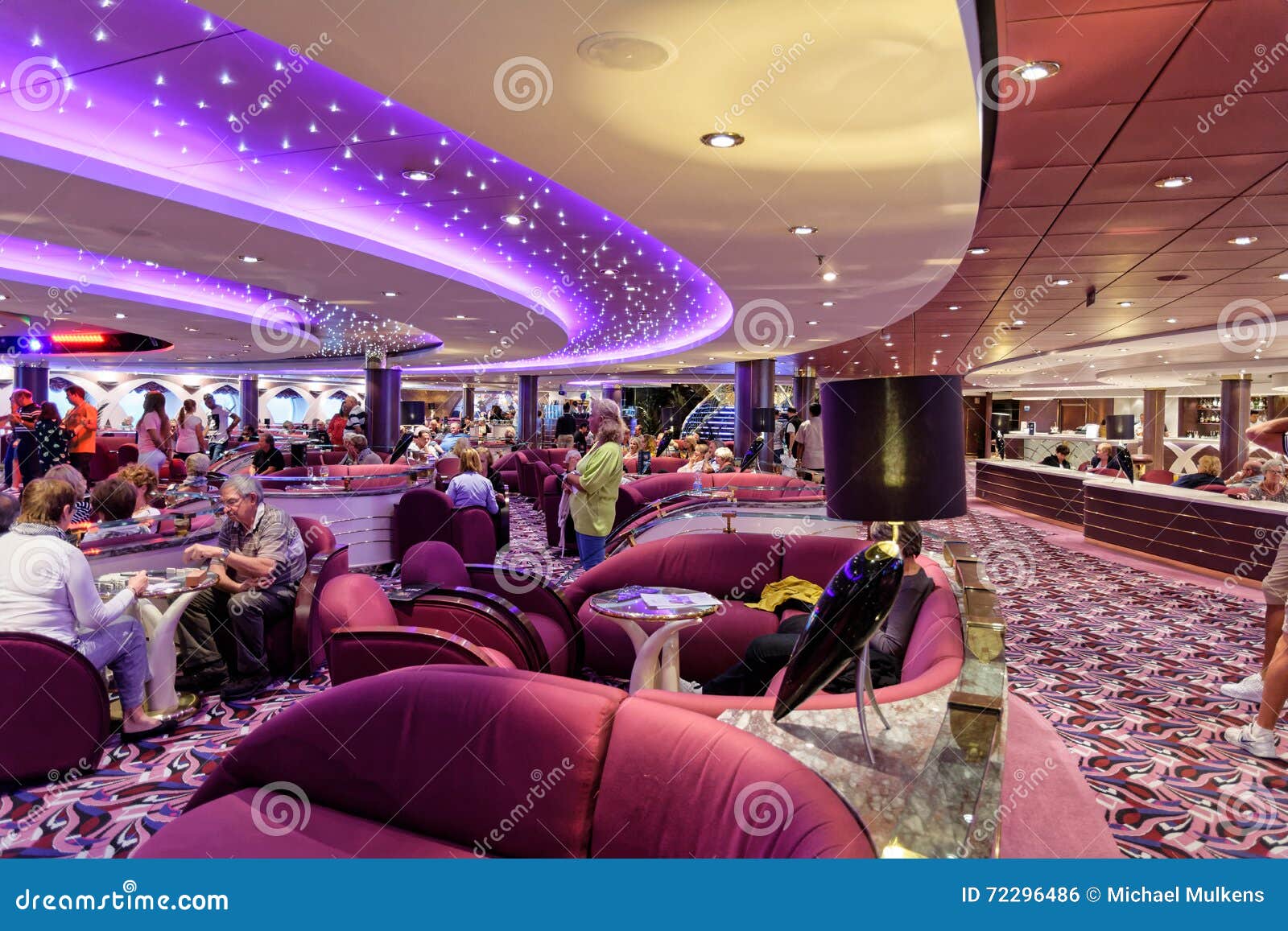 Cruise ship bar interior editorial photo. Image of nautical - 72296486