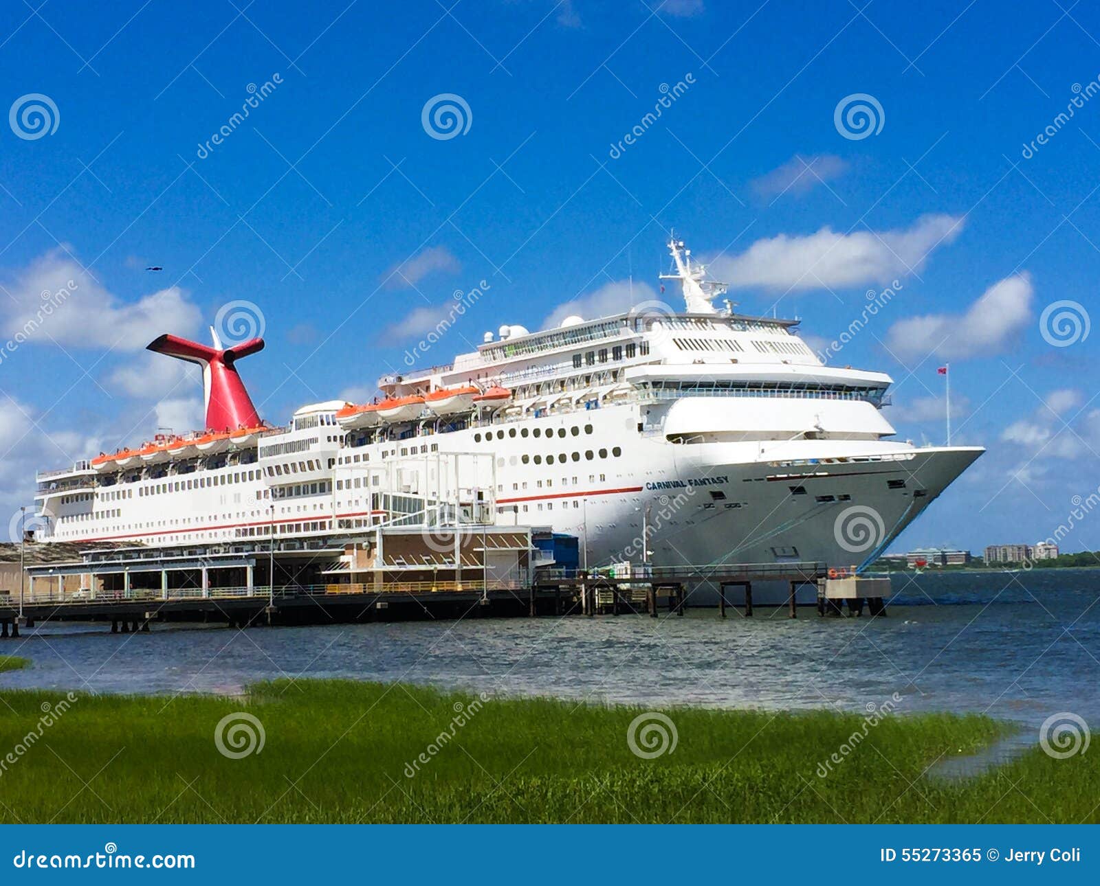 Cruise Ship Carnival Fantasy Docked In Charleston Sc