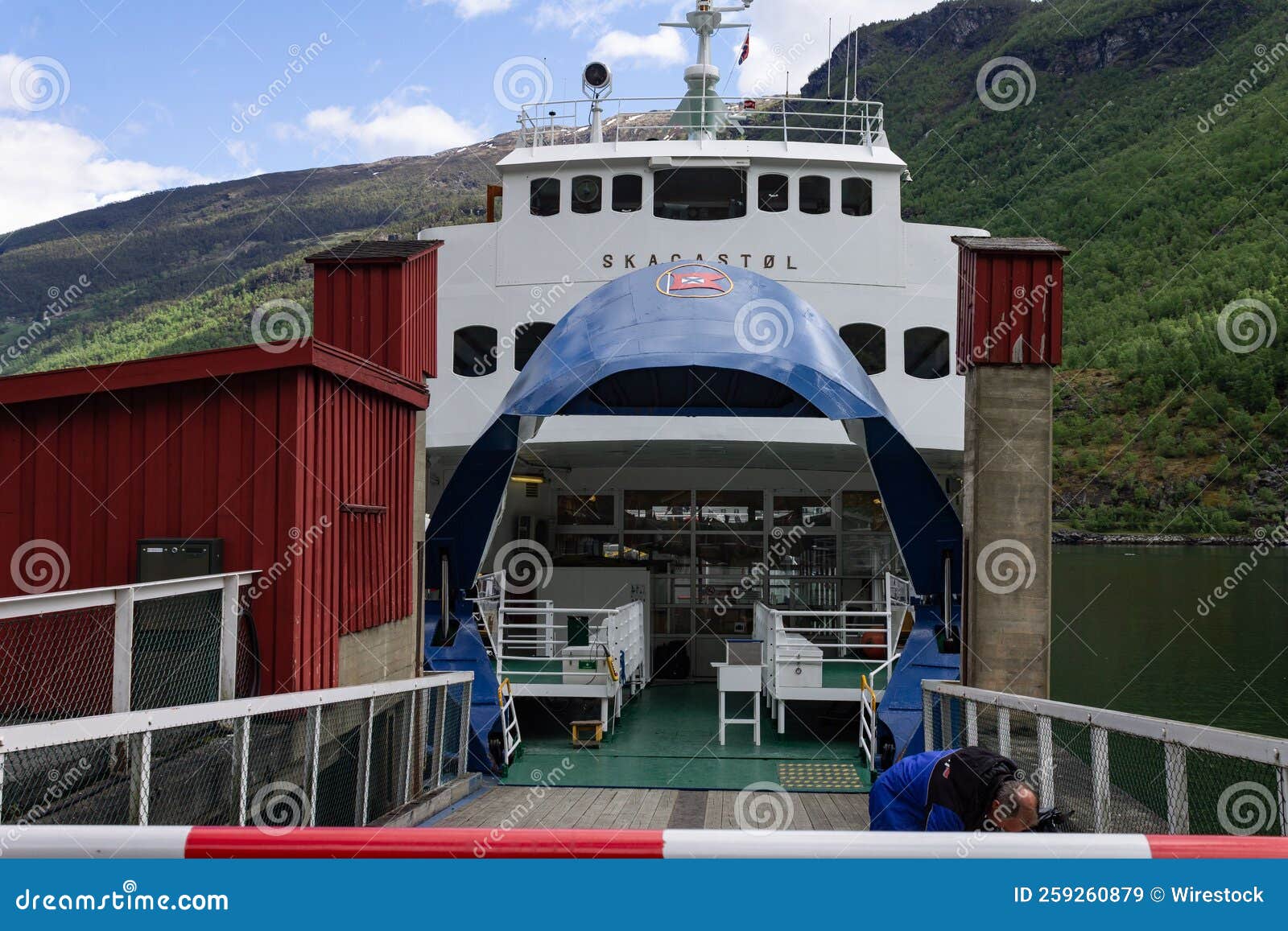 Cruise Ship in the Harbor of Flam, Norway Editorial Stock Image Image