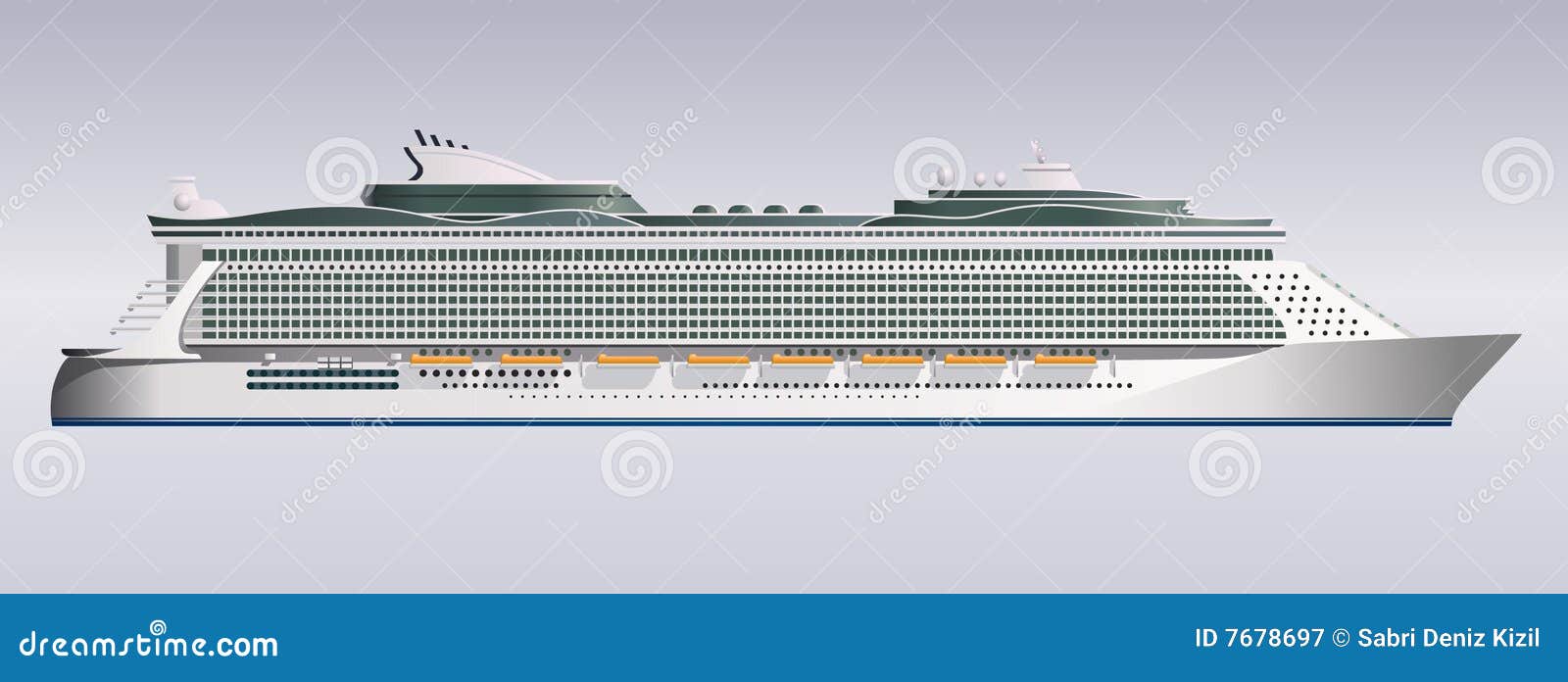 Cruise Ship Illustration Vector Royalty Free Stock ...