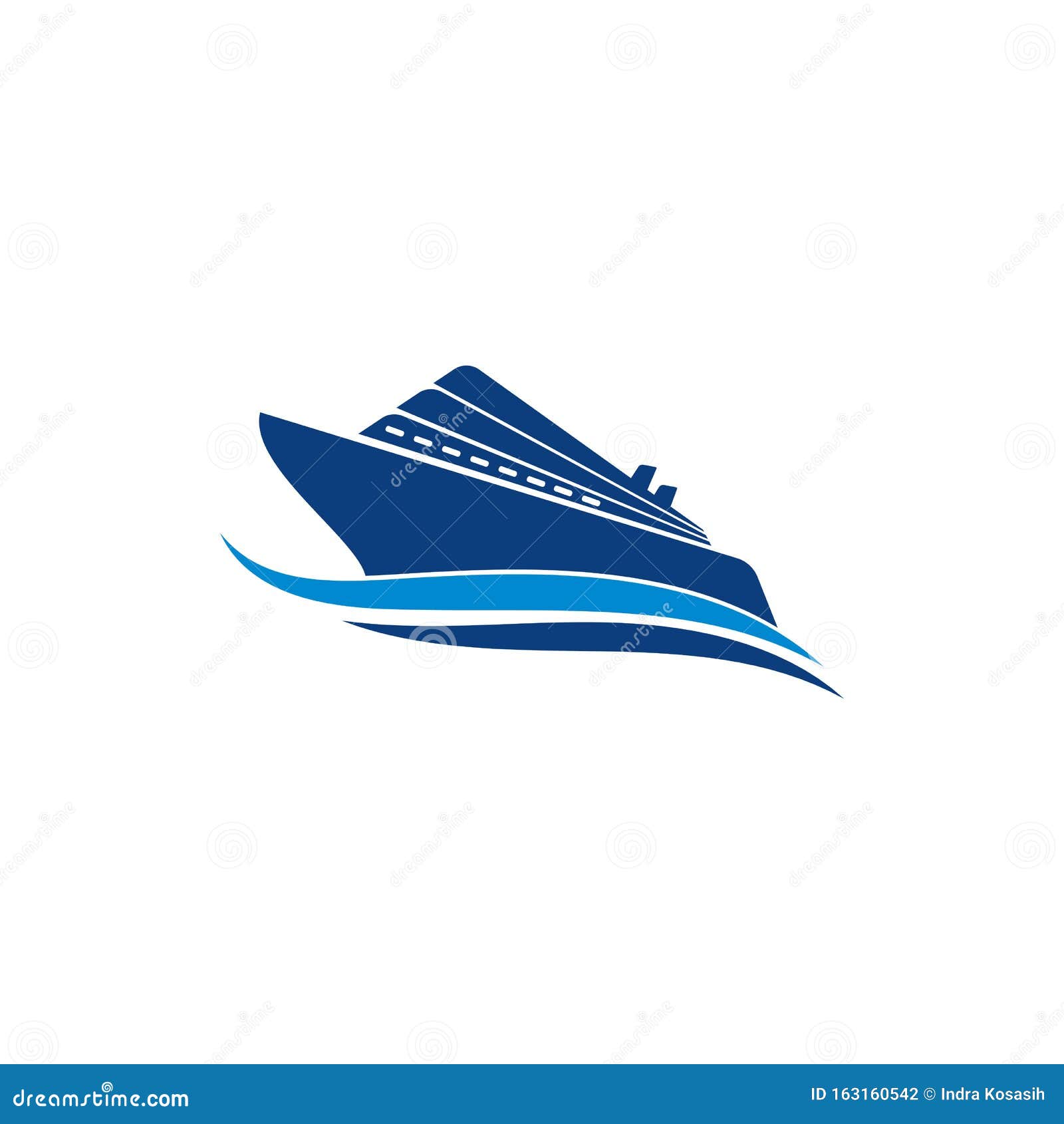Cruise Ship Logo Template Vector Icon Stock Vector - Illustration of  journey, letter: 163160542, image size:1600x1690