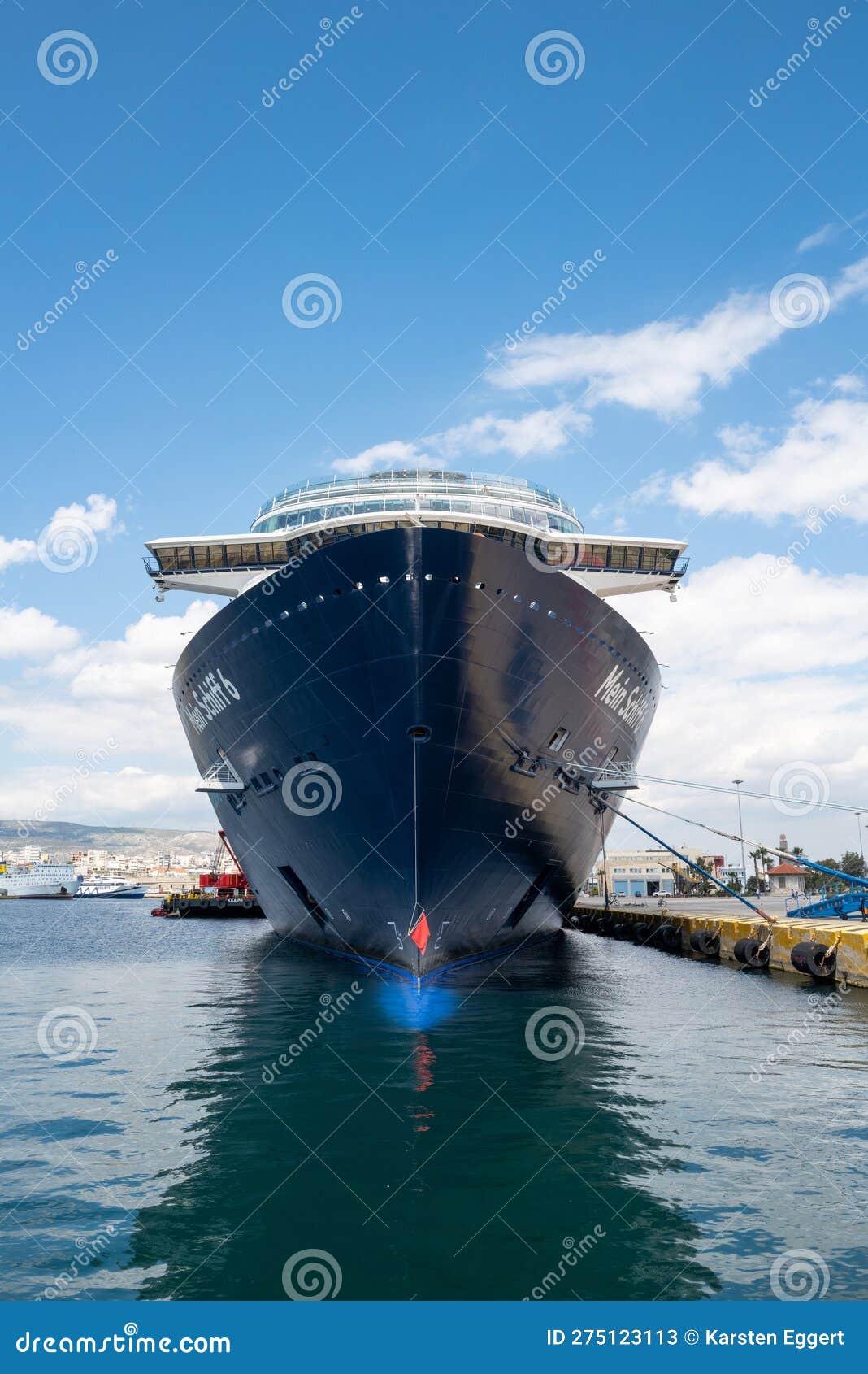 The Cruise Ship Mein Schiff 6 is in the Port of Piraeus Editorial Stock  Photo - Image of firework, adel: 275123113