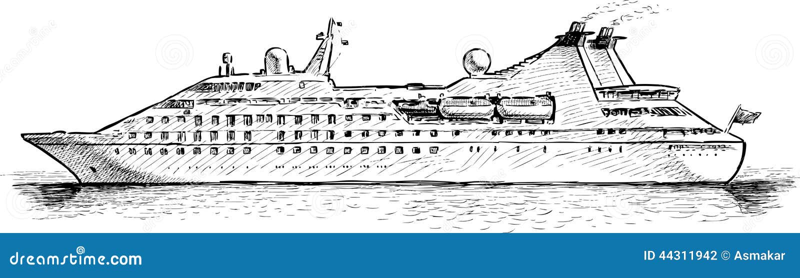 passenger ship drawing