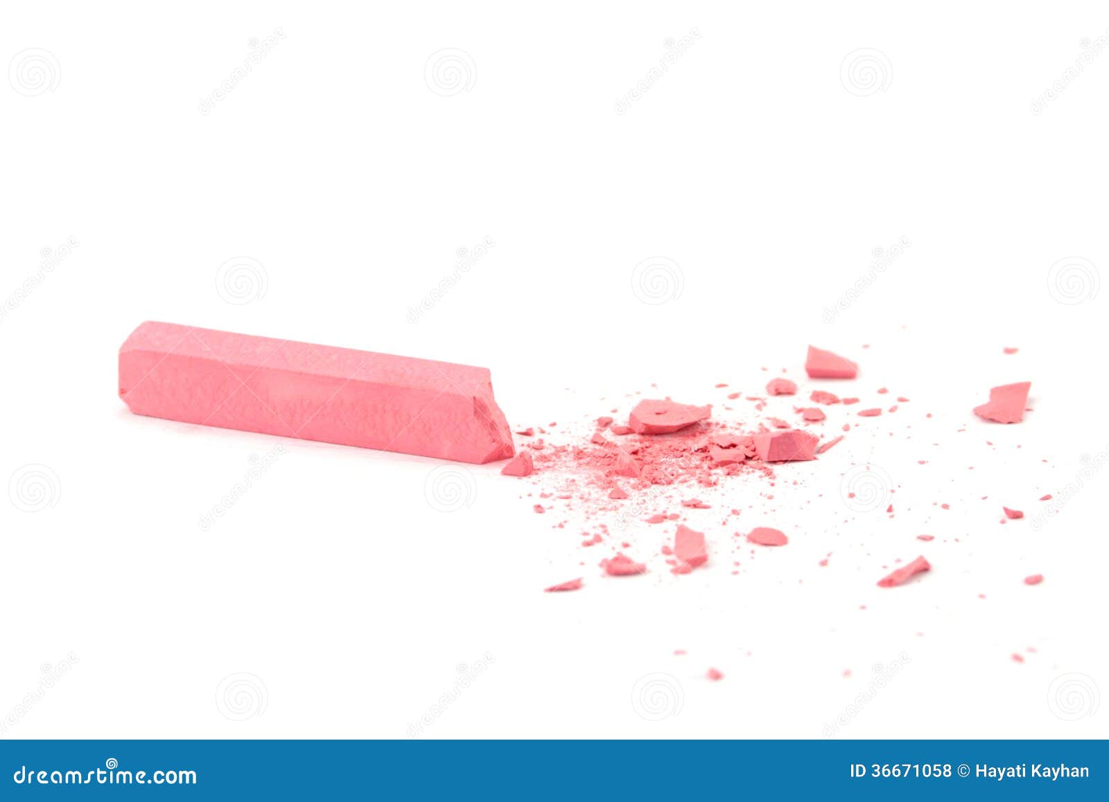 Crumbled pink chalk stock photo. Image of beauty, crumb 36671058