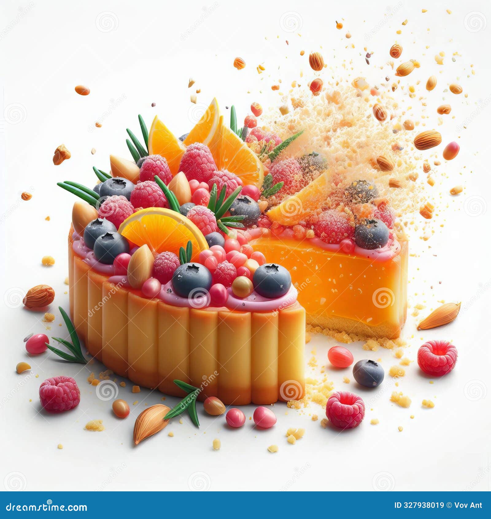 107 76 crumbs flying clipping path on sapin sapin close up isoa