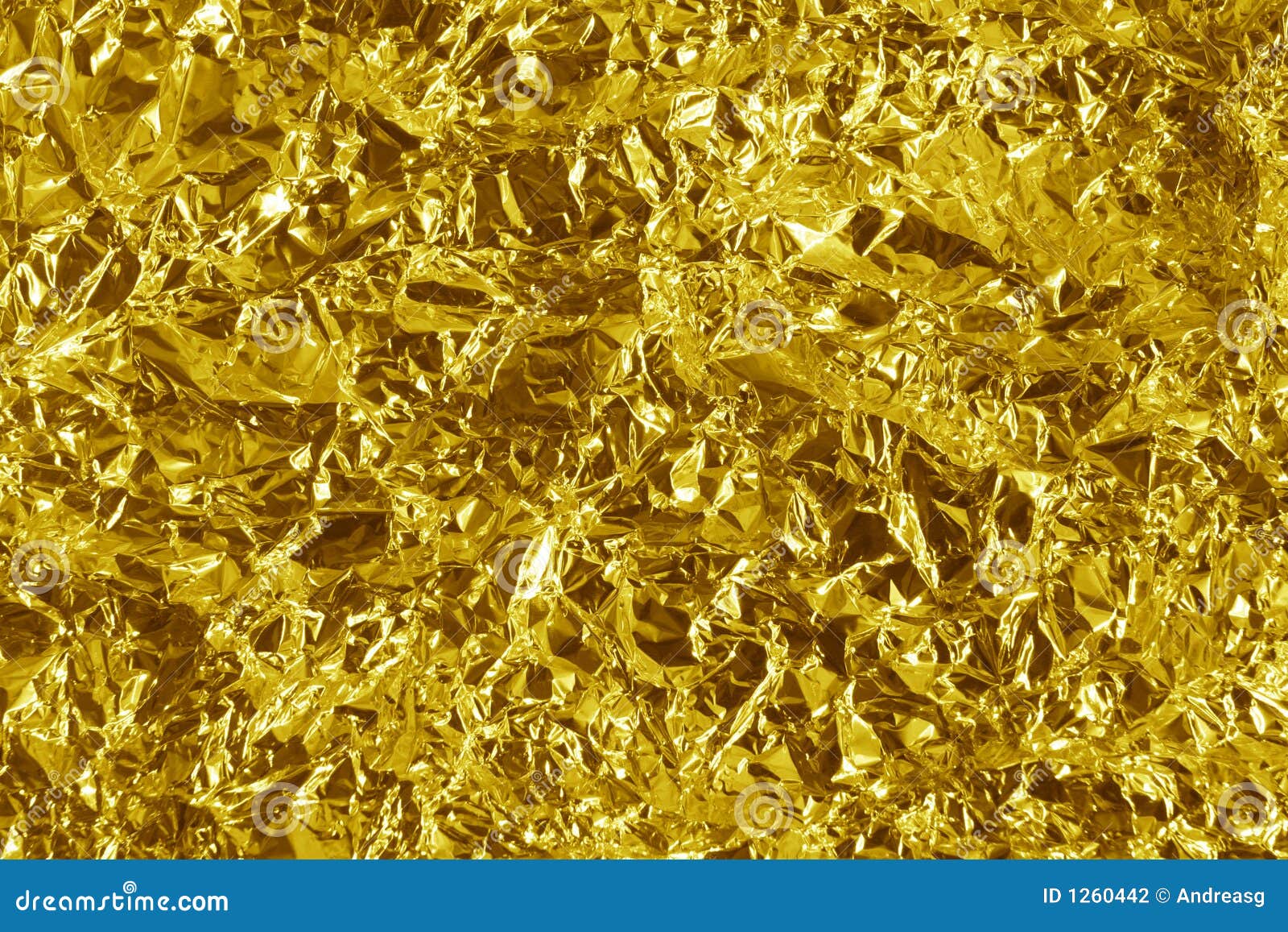 Crumpled Gold Metal Stock Photography - Image: 1260442