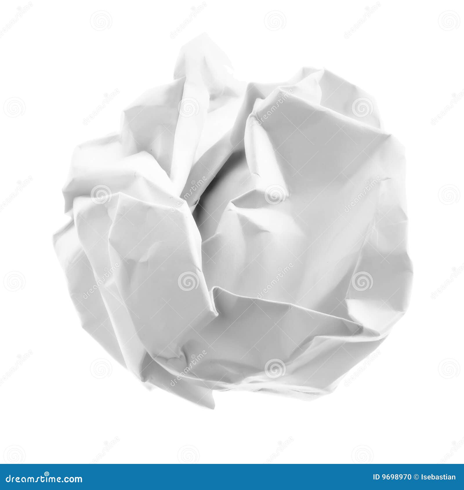 Crumpled piece of paper stock photo. Image of garbage - 9698970