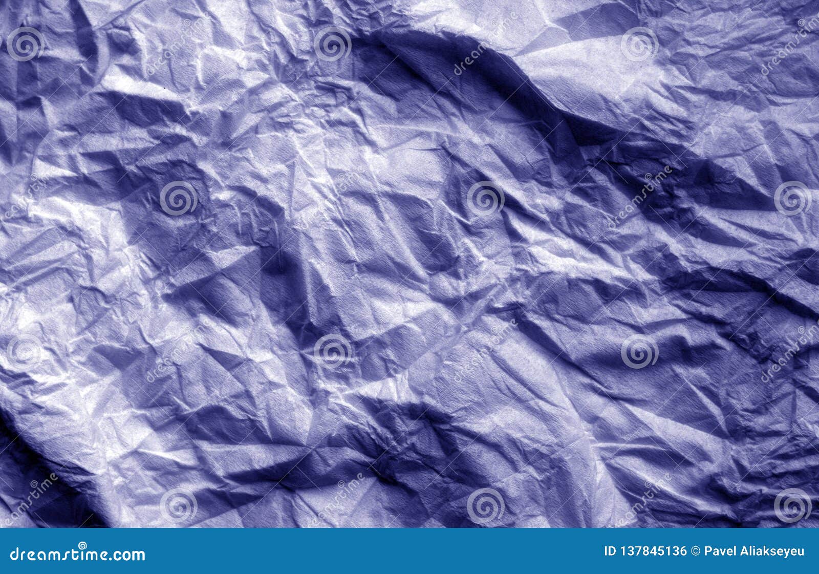 Crumpled Sheet Of Paper In Blue Color Stock Photo Image of journal, aged 137845136