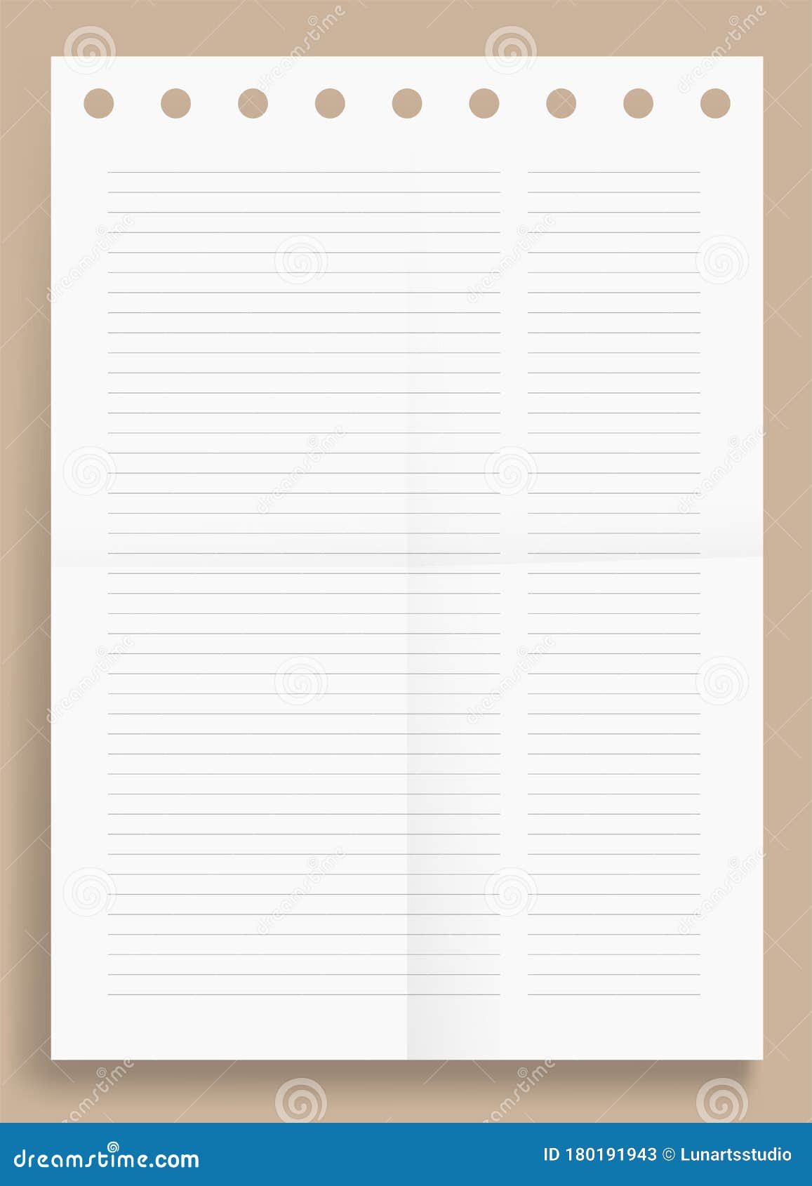 crumpled standart two lined column blank series a4 format