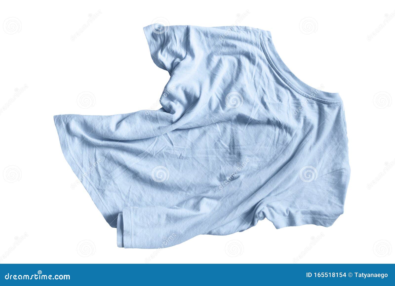 Crumpled t-shirt isolated stock photo. Image of cotton - 165518154