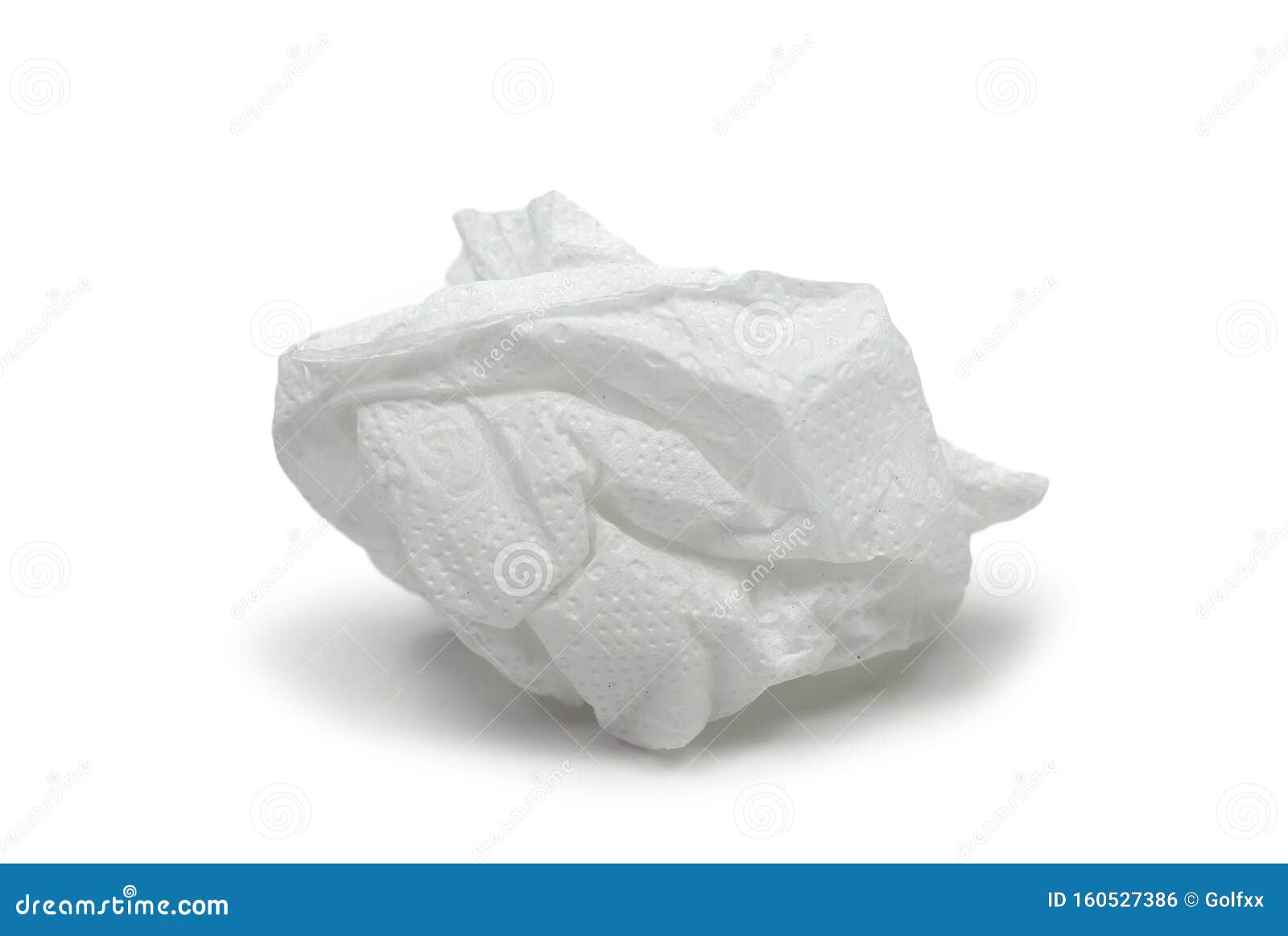Crumpled Tissue Paper Isolated White Background Stock Photo Image of