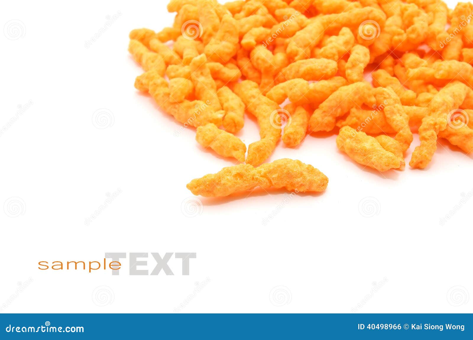 Crunchy cheese snacks stock photo. Image of junk, orange 40498966