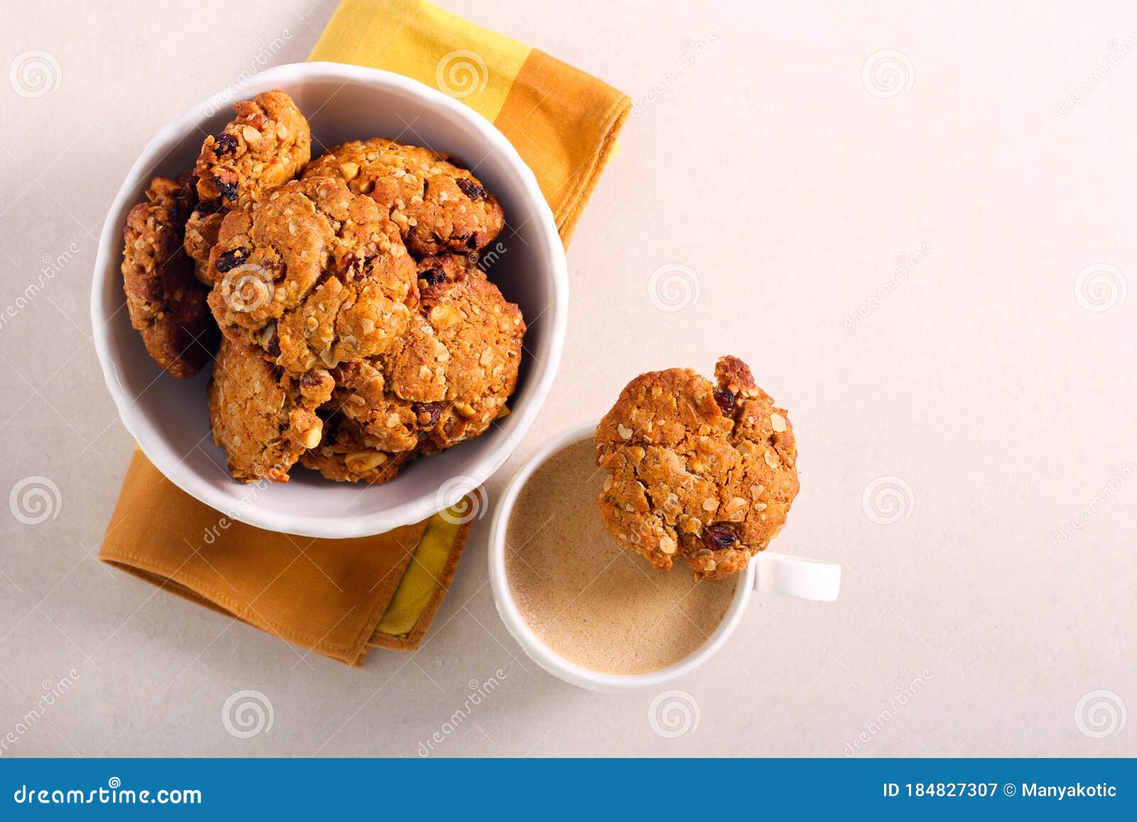 Crunchy muesli cookies stock image. Image of almond 184827307