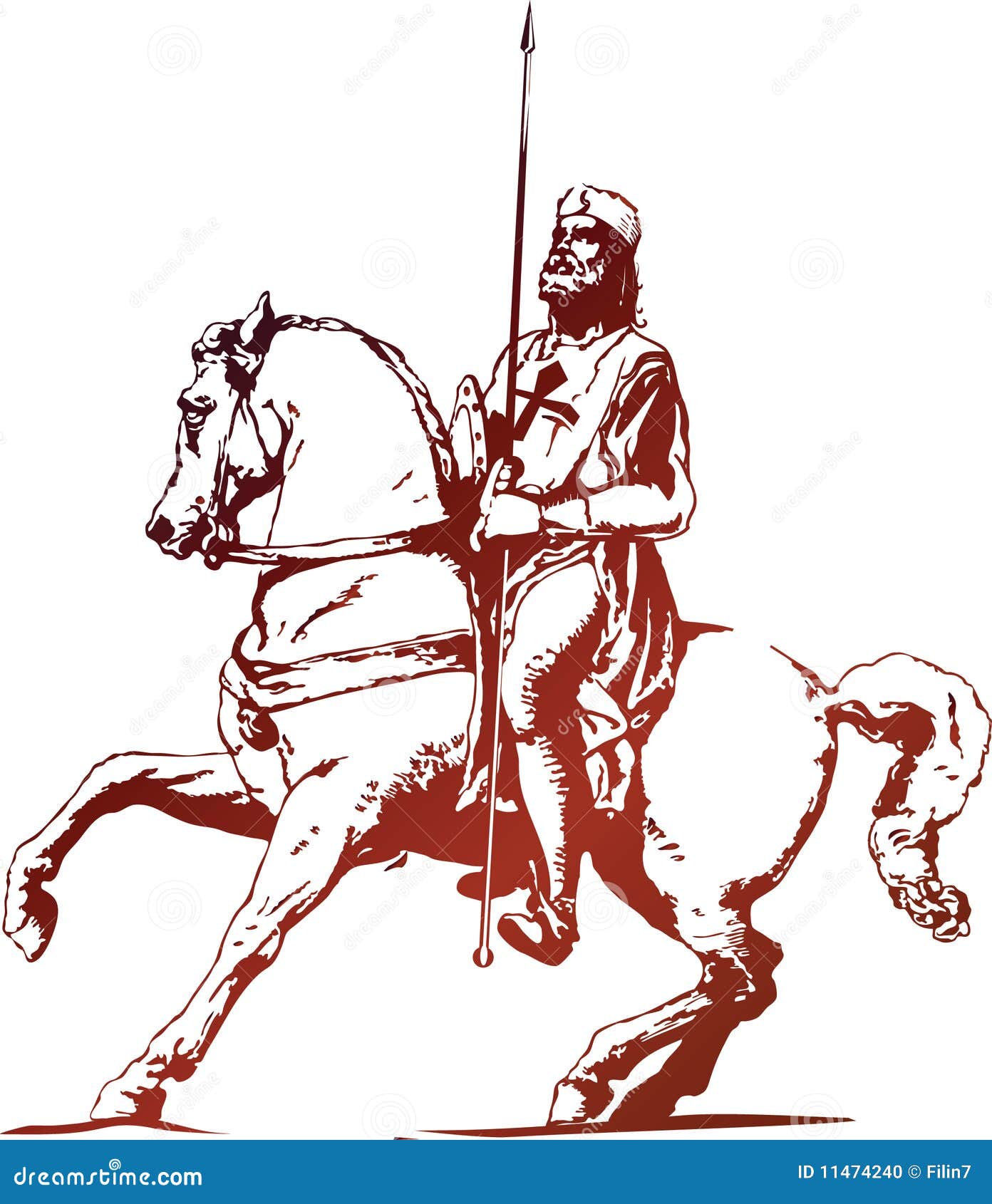 Crusader stock vector. Illustration of military, spire - 11474240