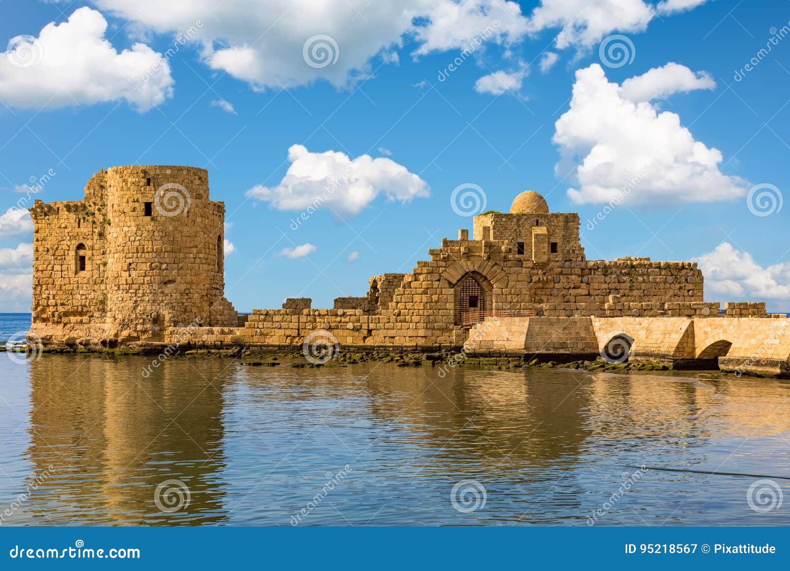 Crusaders Sea Castle Sidon Saida South Lebanon Stock Image ...