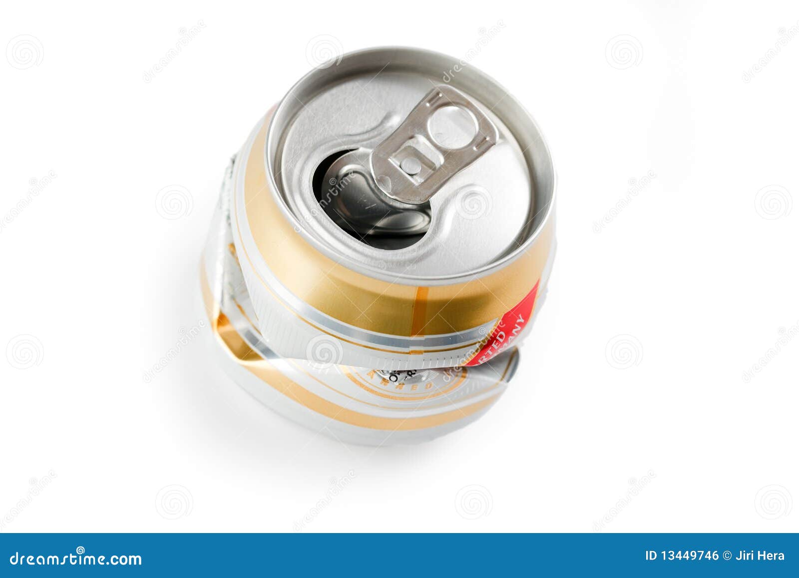 Crushed beer can stock photo. Image of crush, alcoholic 13449746