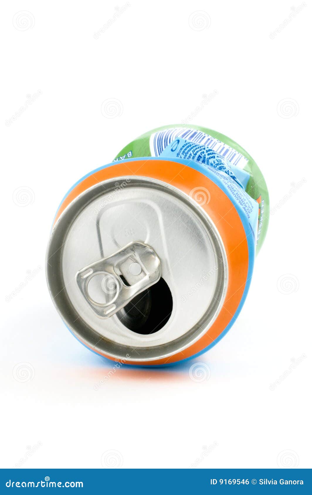 Crushed can stock photo. Image of white, crushed, close 9169546