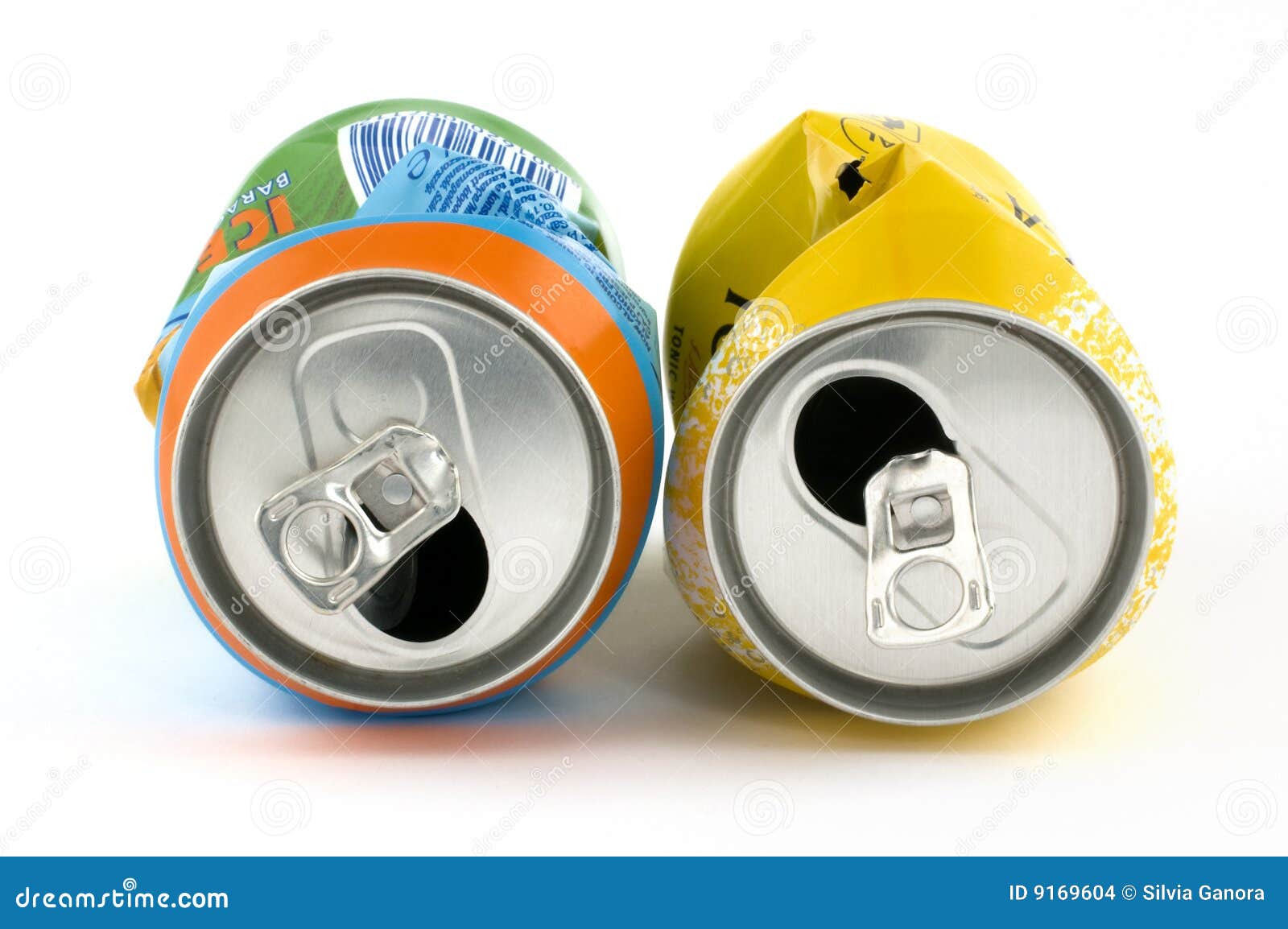 Crushed cans stock photo. Image of isolated, objects, macro 9169604