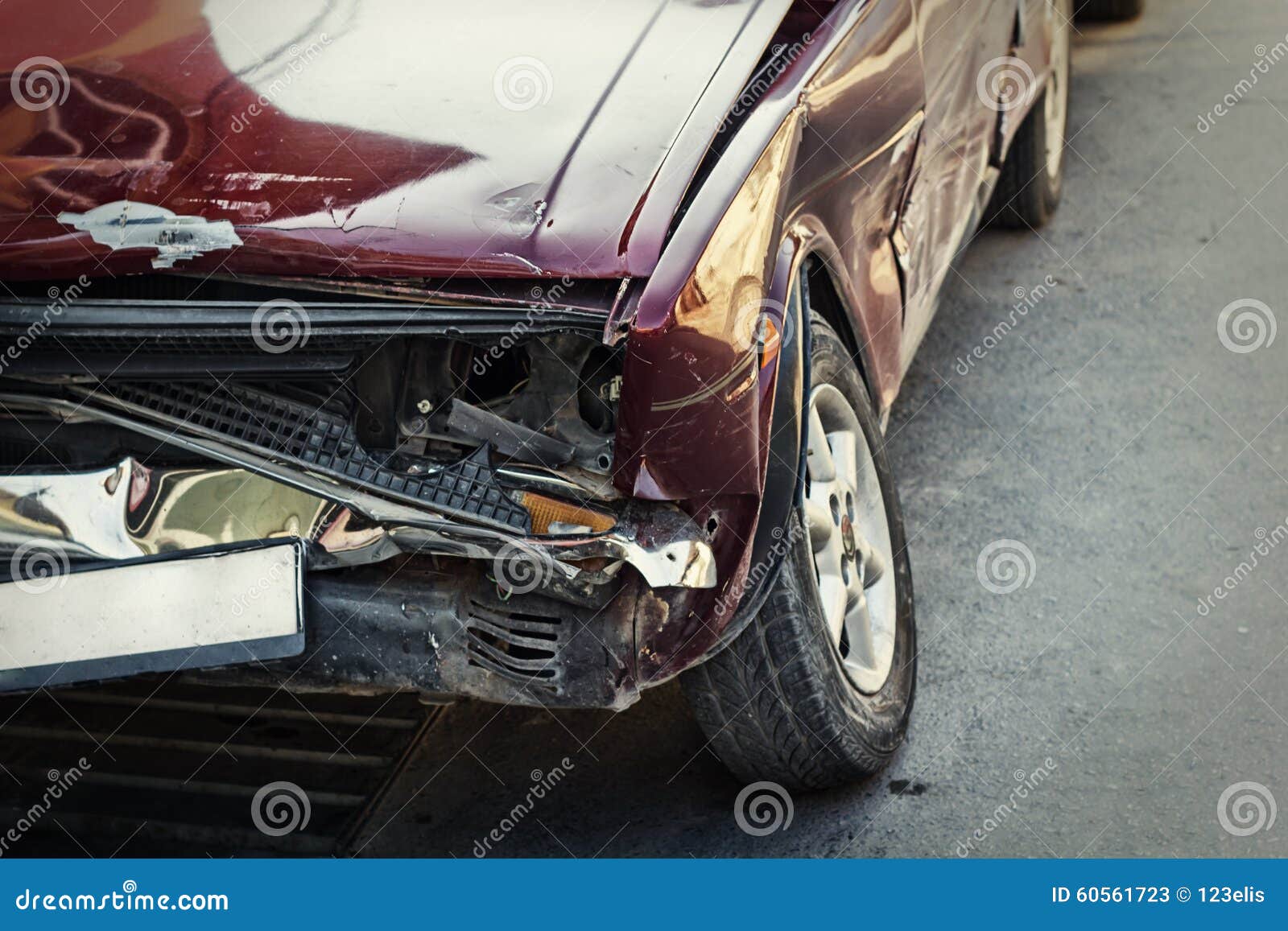 Crushed Car stock image. Image of collision, transport 60561723