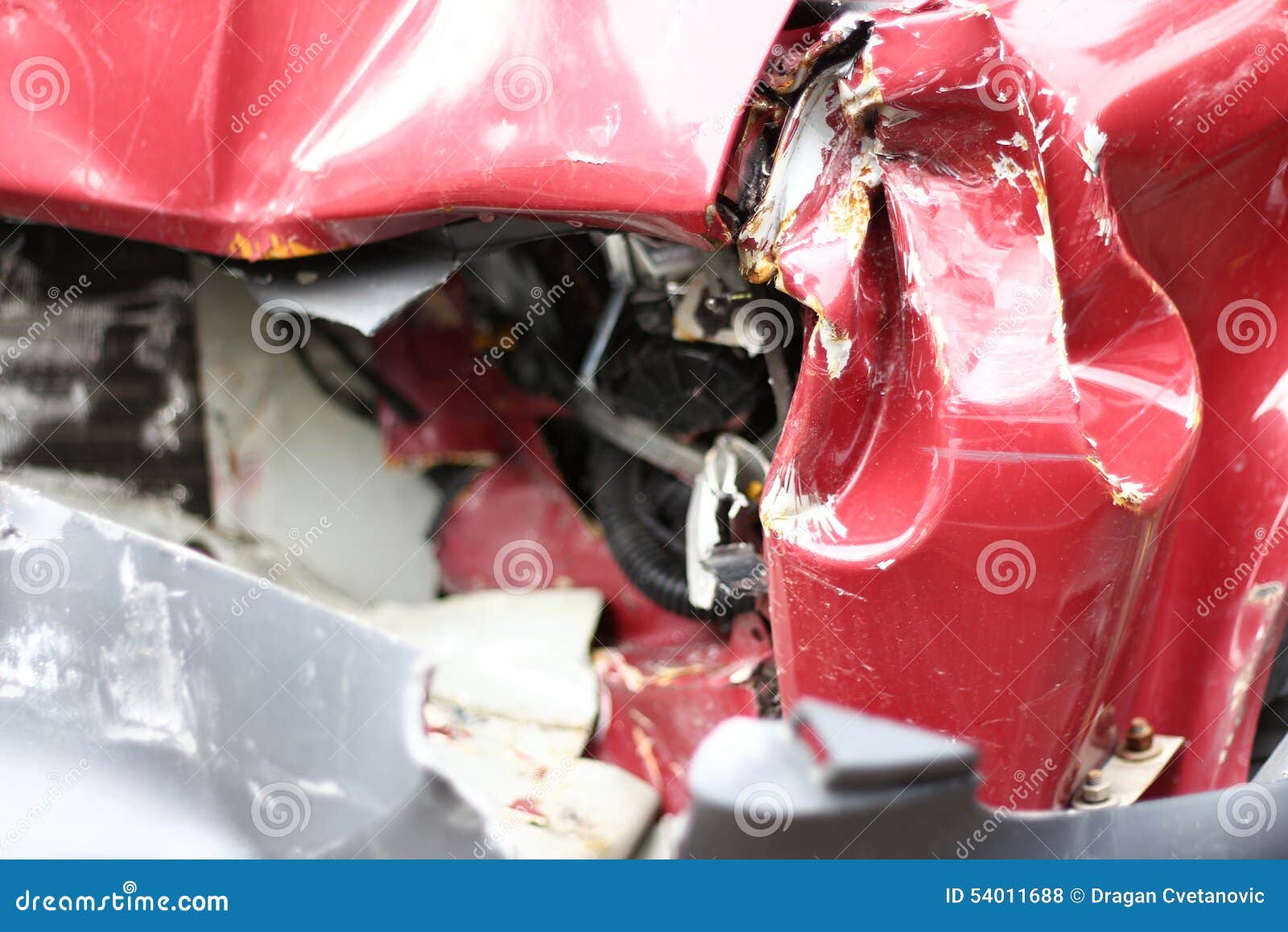 Crushed car stock photo. Image of driver, blue, fender 54011688