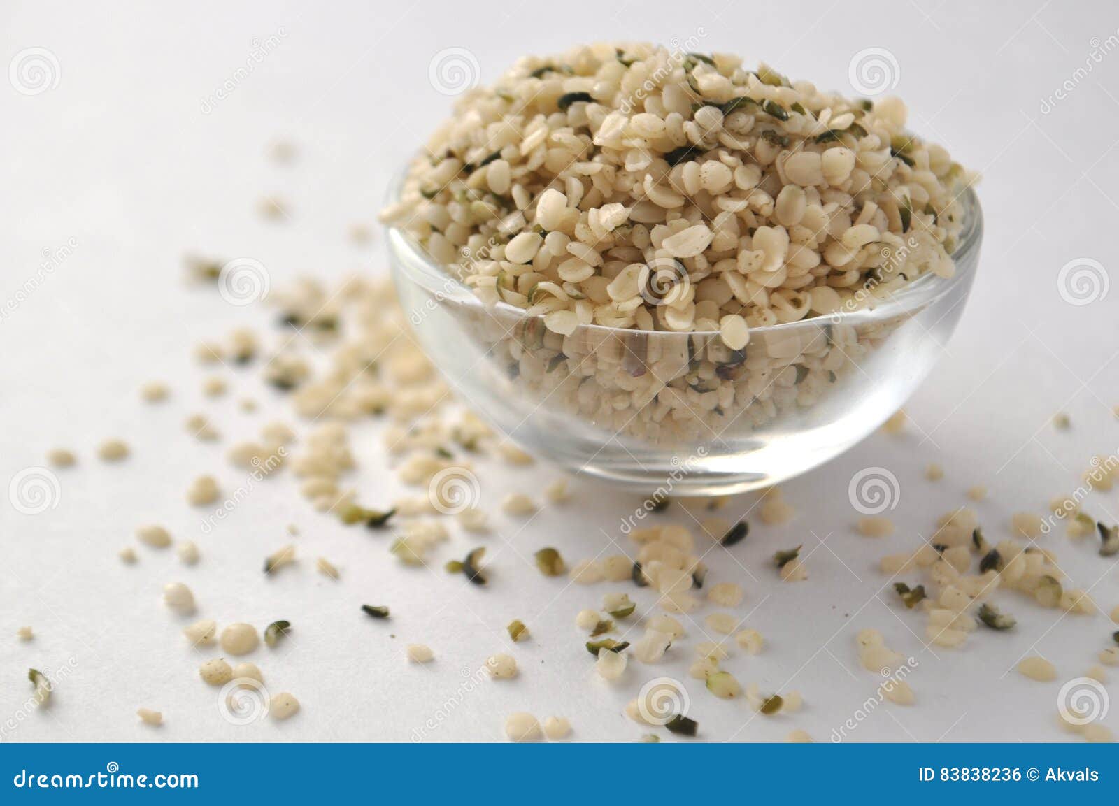 crushed hemp hearts or seeds - natural and nutritious dietary supplement suitable for vegans
