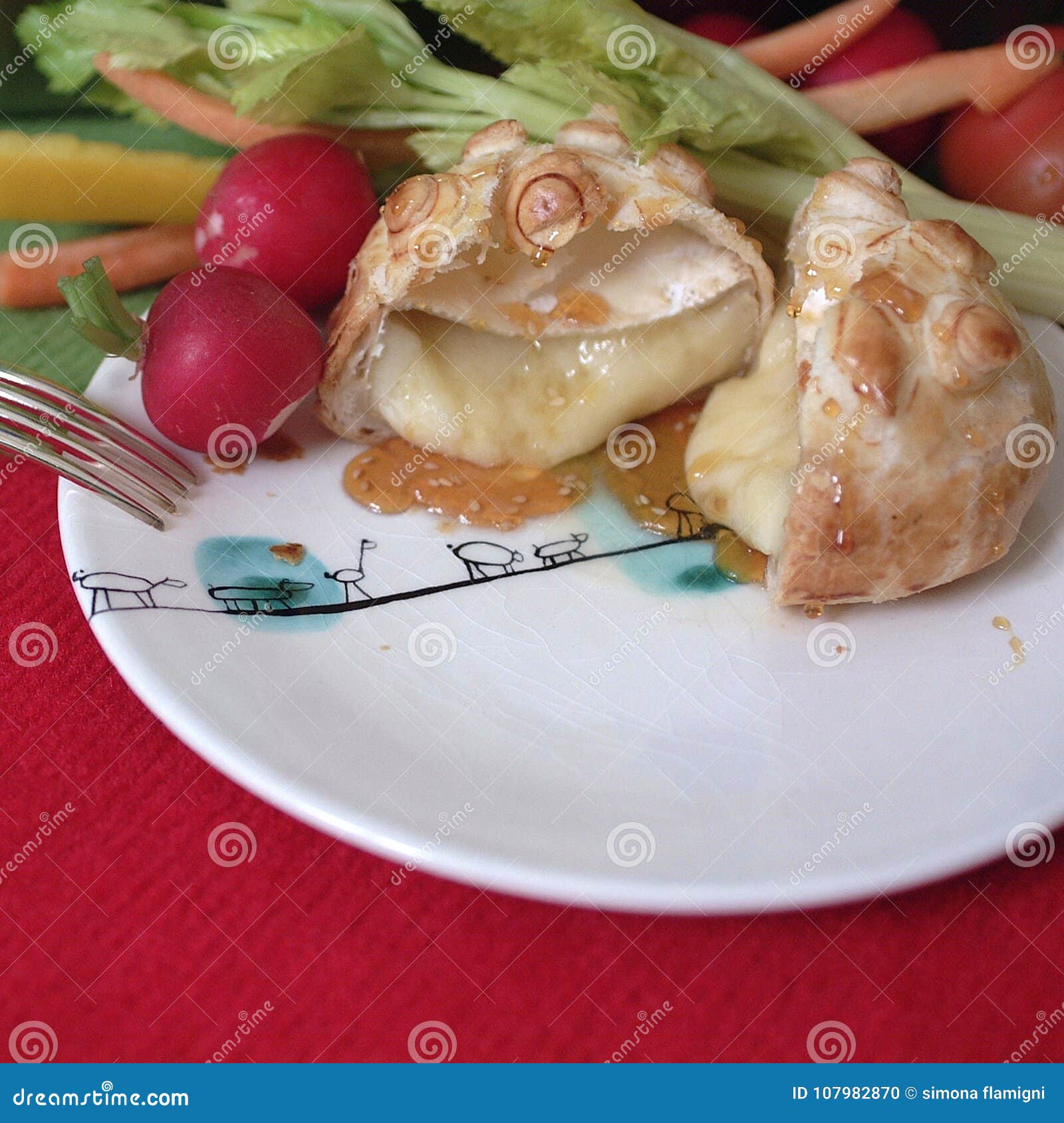 Crusted Brie with Vegetables Stock Photo Image of brie, cuisine