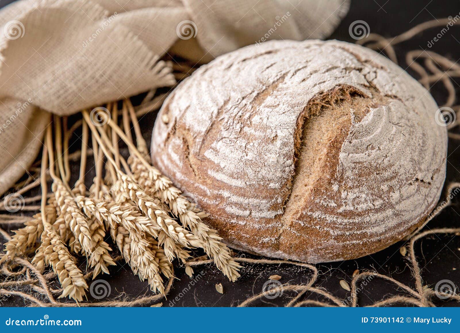 Crusty Fresh Homemade Rye Bread Stock Photo Image of corn, fresh