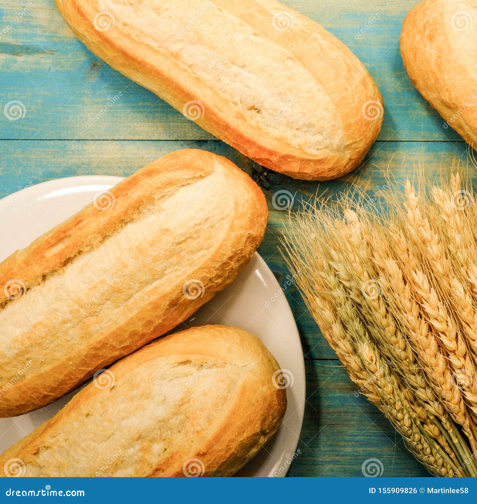 Crusty Fresh White Bread Rolls Stock Photo Image of dieting
