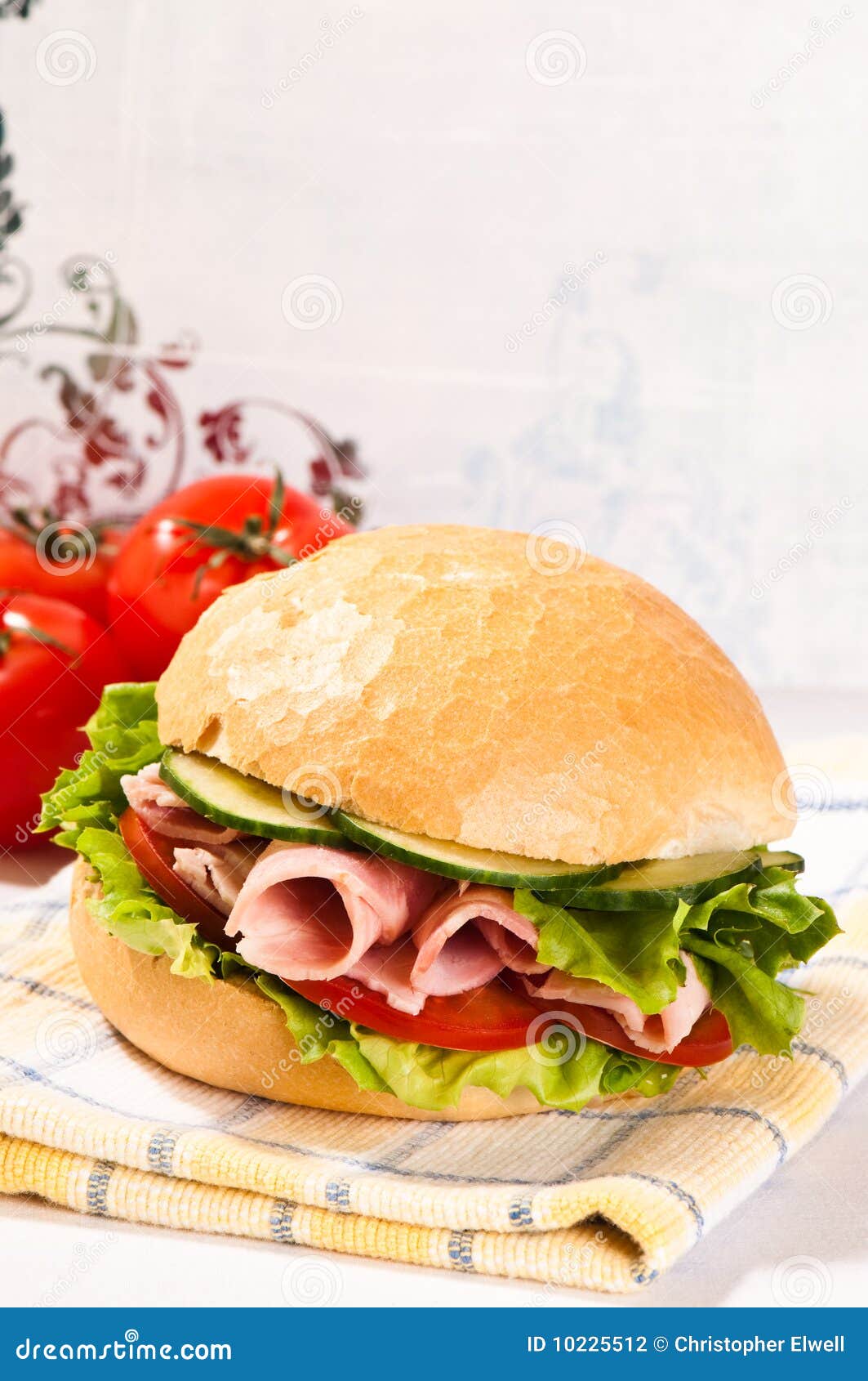 Crusty Roll stock photo. Image of sliced, fresh, sandwich 10225512
