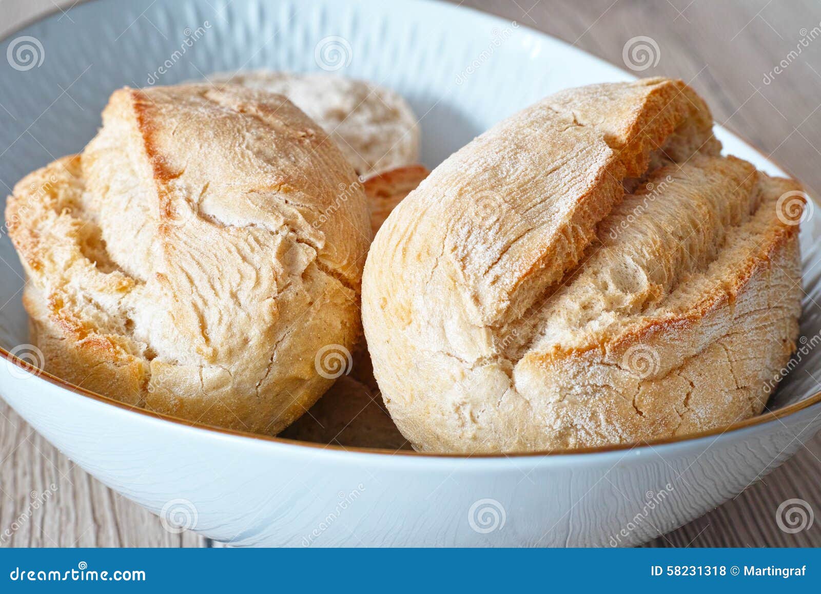 Crusty rolls German bread stock photo. Image of crusty 58231318