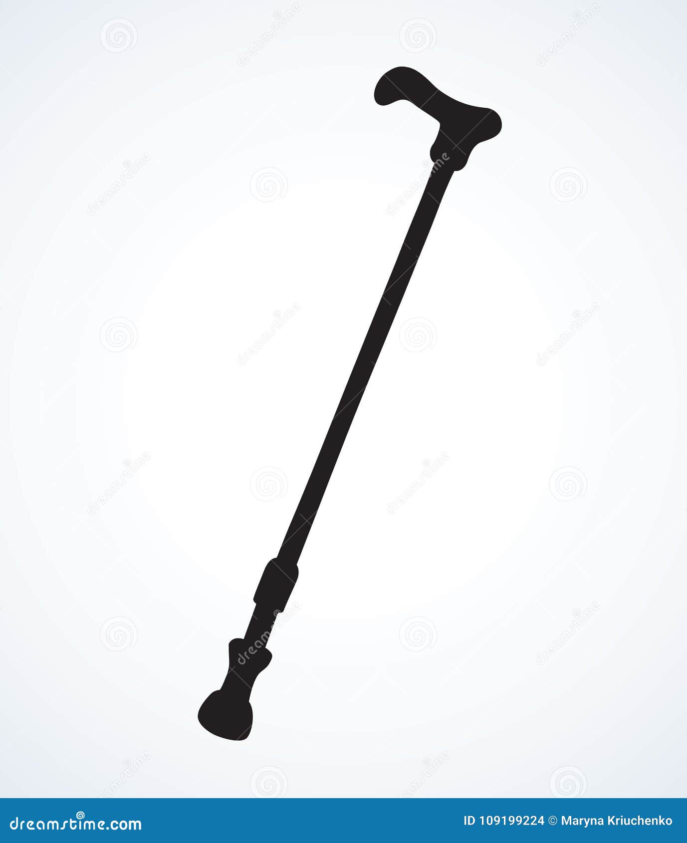 Crutch Desenho do vetor ilustração do vetor. Ilustração de sinal