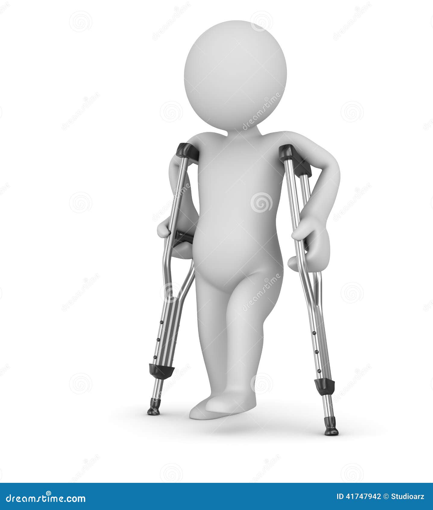Crutch and man stock illustration. Illustration of recovery 41747942