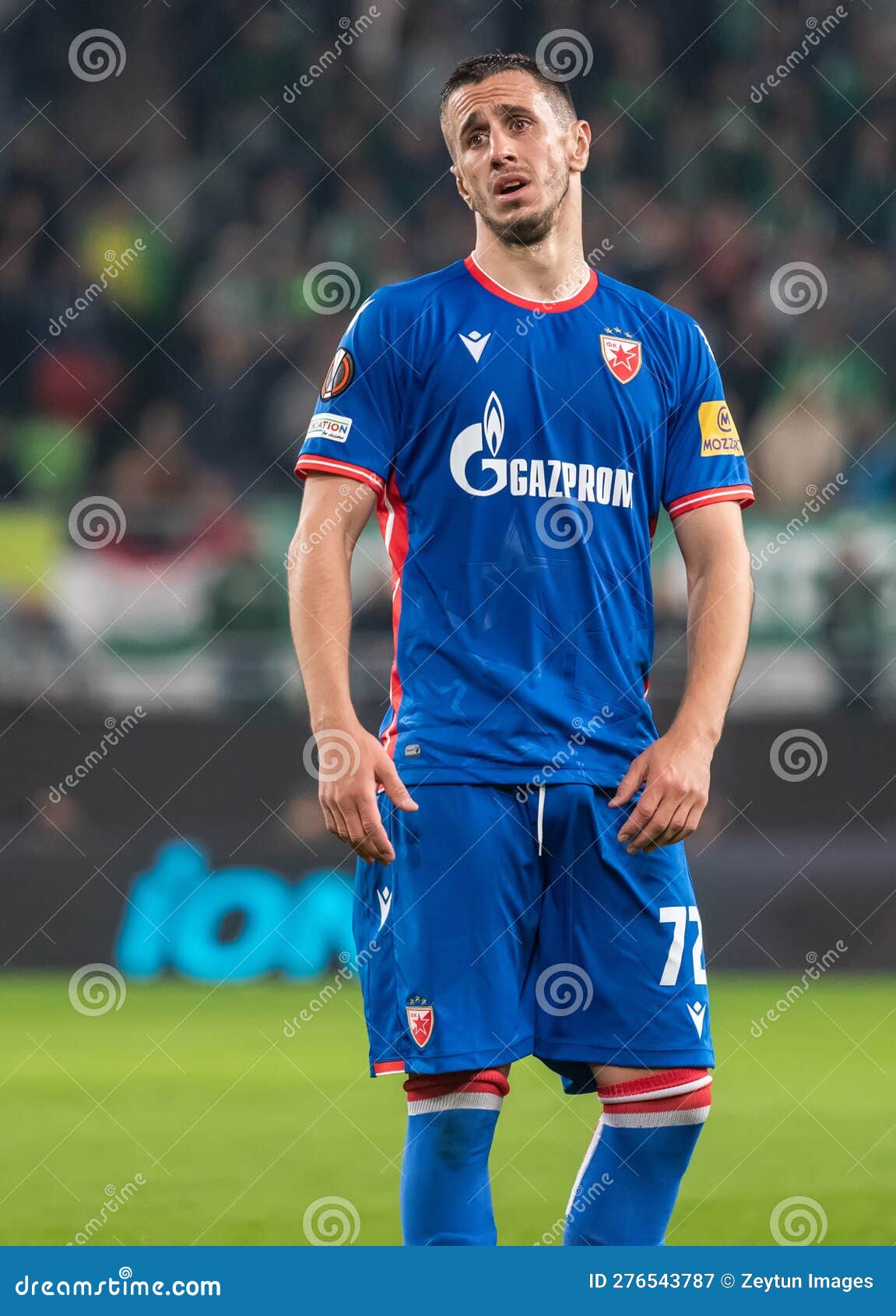 Crvena Zvezda Striker Aleksandar Pesic Durante a Uefa Europa Liga  Ferencvaros Vs Crvena Zvezda 21 Fotografia Editorial - Imagem de equipe,  esteira: 276543787