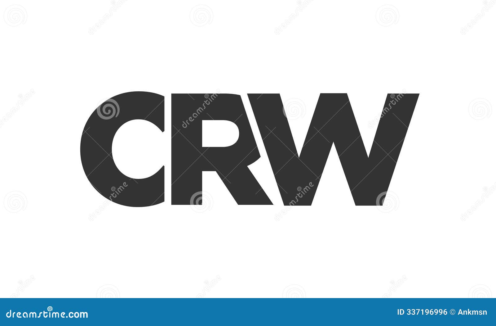 crw logo  template with strong and modern bold text. initial based  logotype featuring simple and minimal typography.