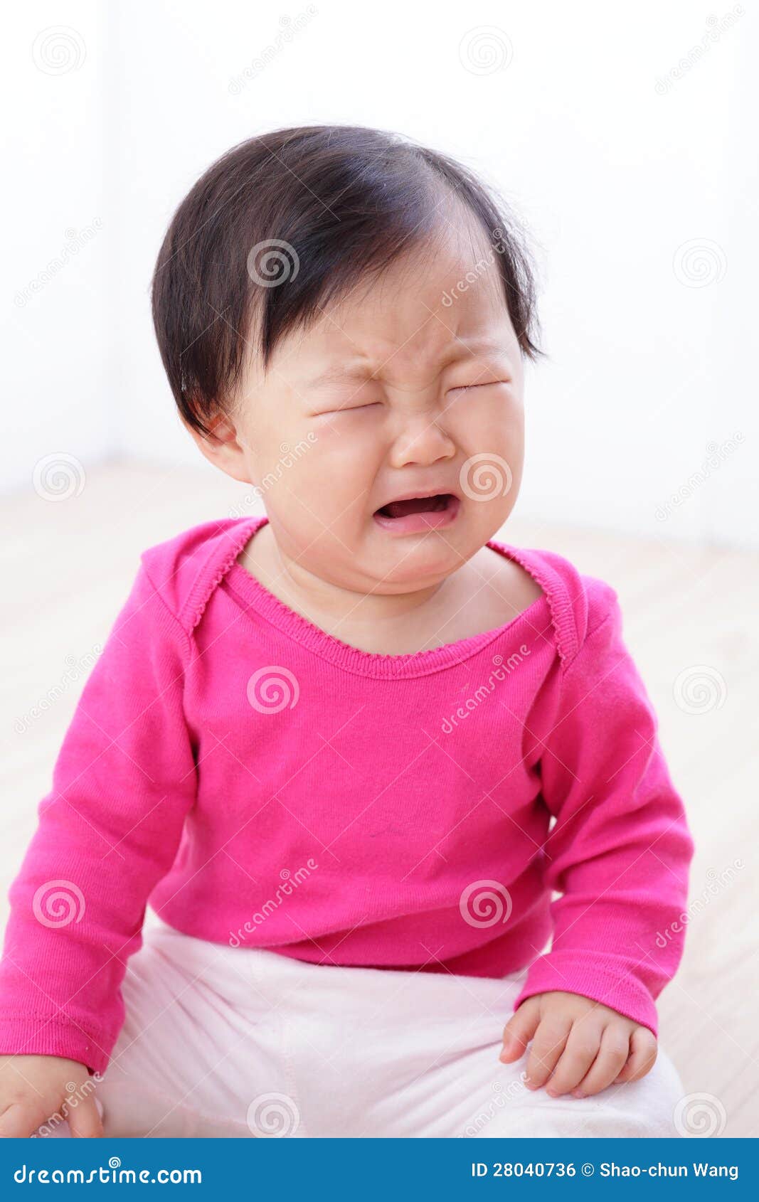 Crying baby girl stock photo. Image of girl, born, background 28040736
