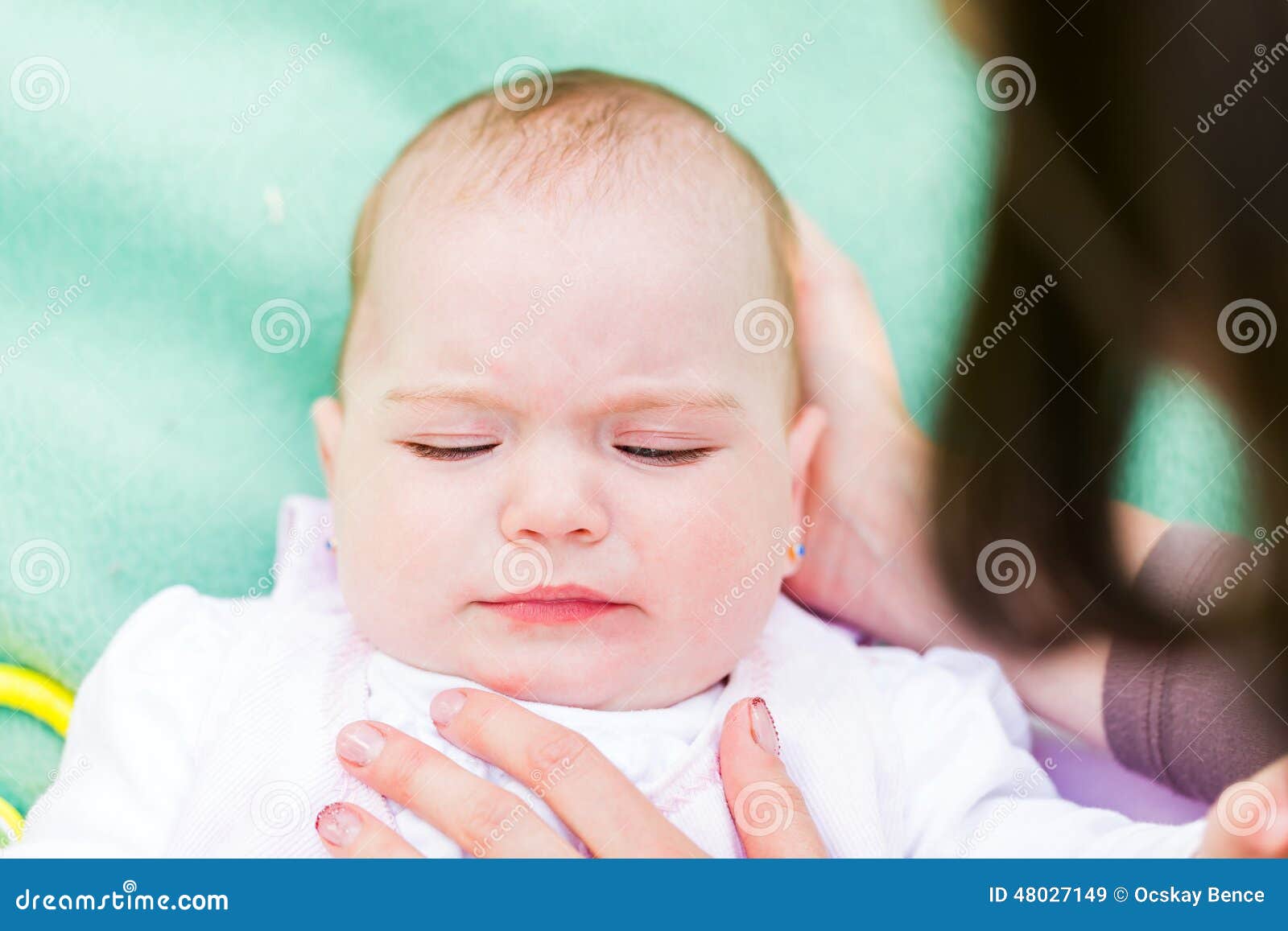 Crying baby stock image. Image of head, innocent, angry 48027149