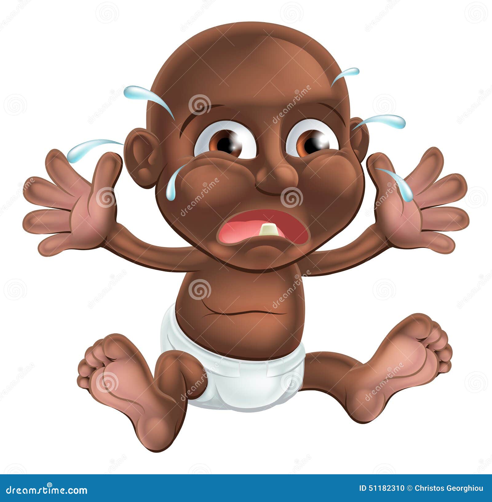 Crying cartoon baby stock vector. Illustration of infant - 51182310