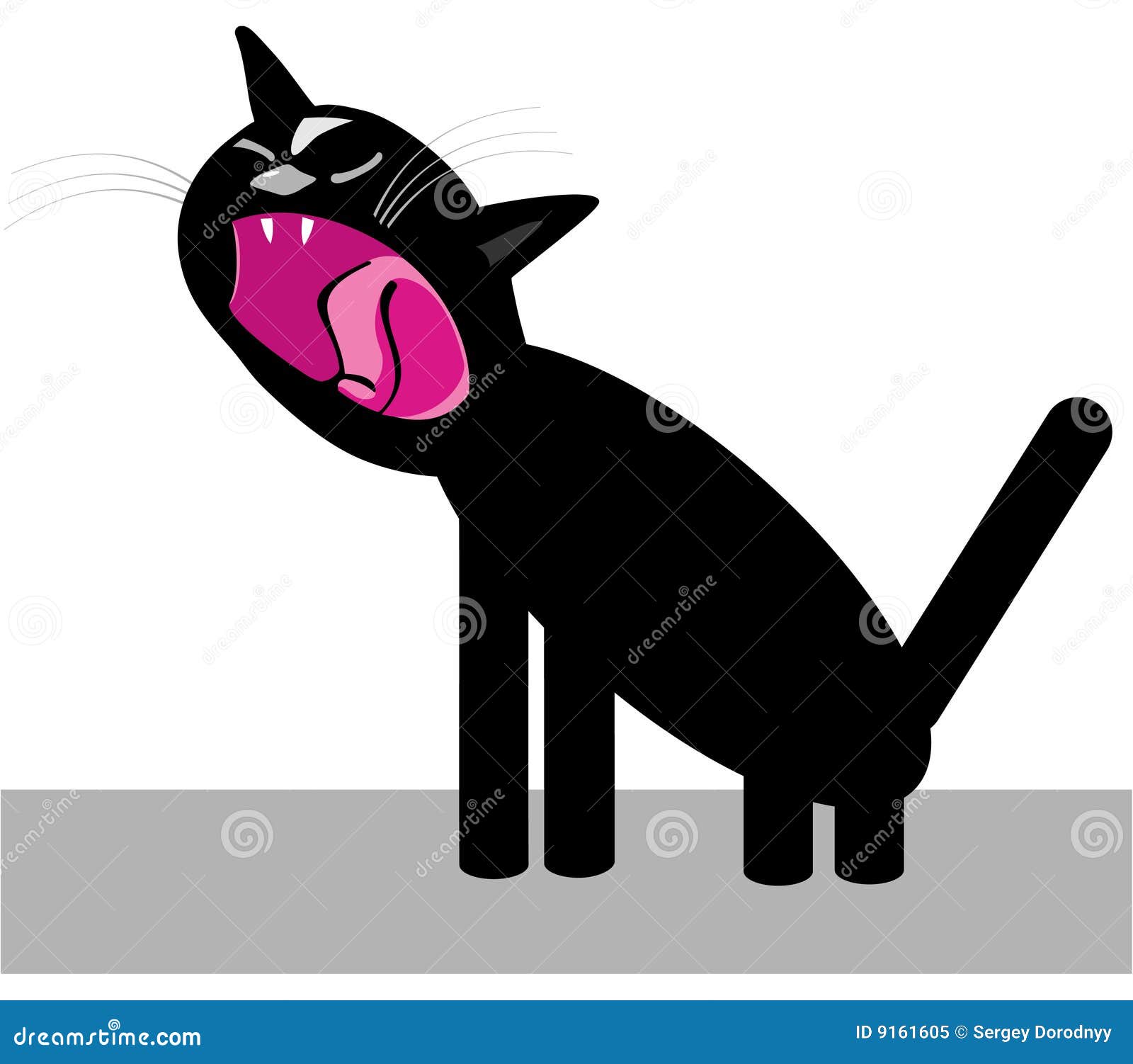 Premium Vector, Cute grey kitten with pink heart.fun vector cartoon meow  cat drawing.i love cats icon. kawaii animal