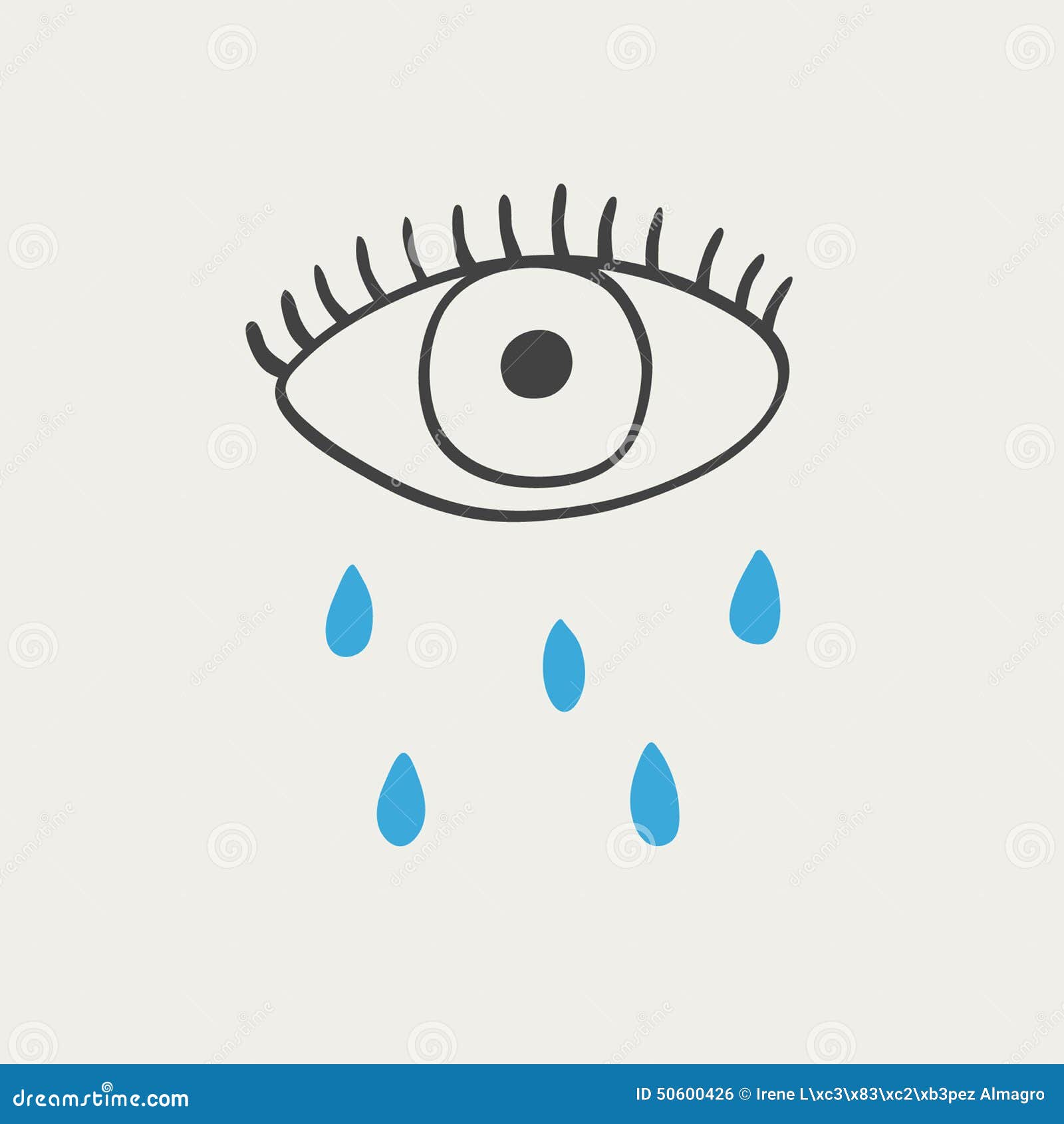 Crying Eye Stock Vector - Image: 50600426