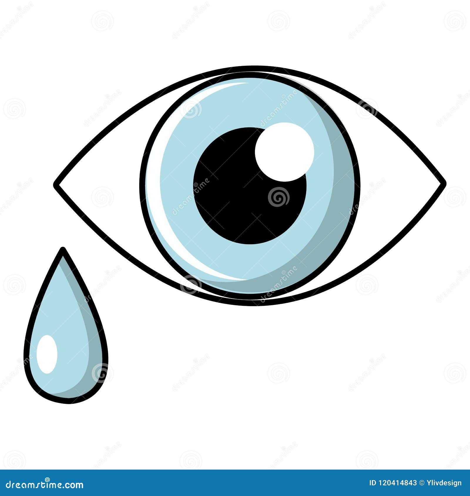 Crying Eye Icon, Cartoon Style Stock Vector - Illustration of isolated,  optic: 120414843